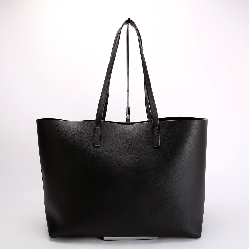 Shopping Bag East/West Supple Leather 600281 Black