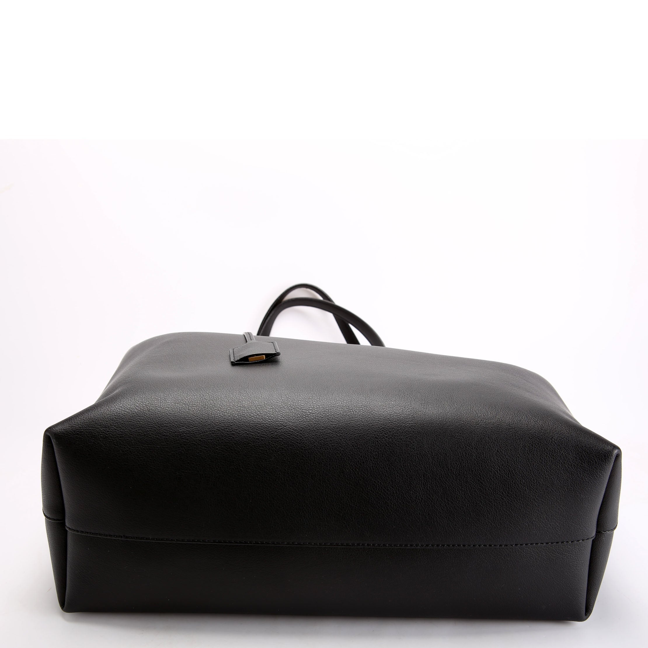 Shopping Bag East/West Supple Leather 600281 Black