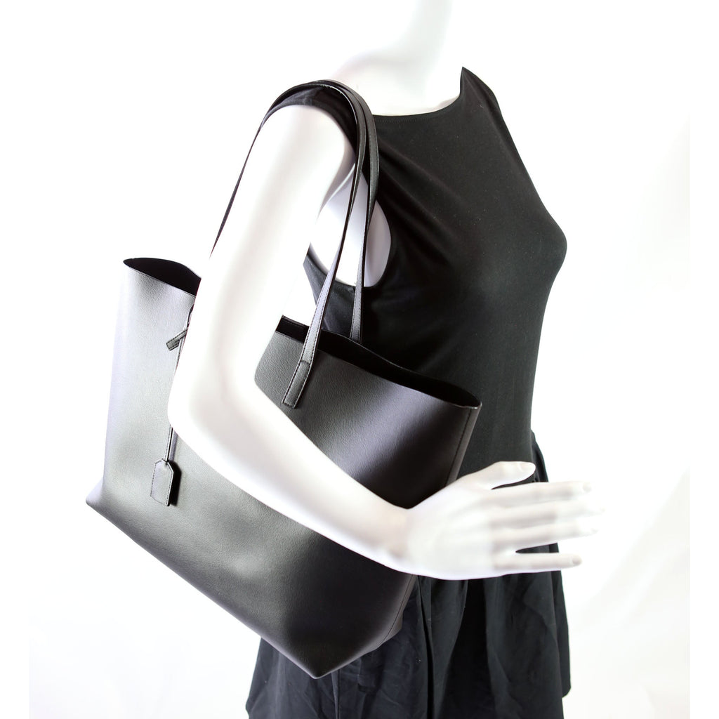 Shopping Bag East/West Supple Leather 600281 Black
