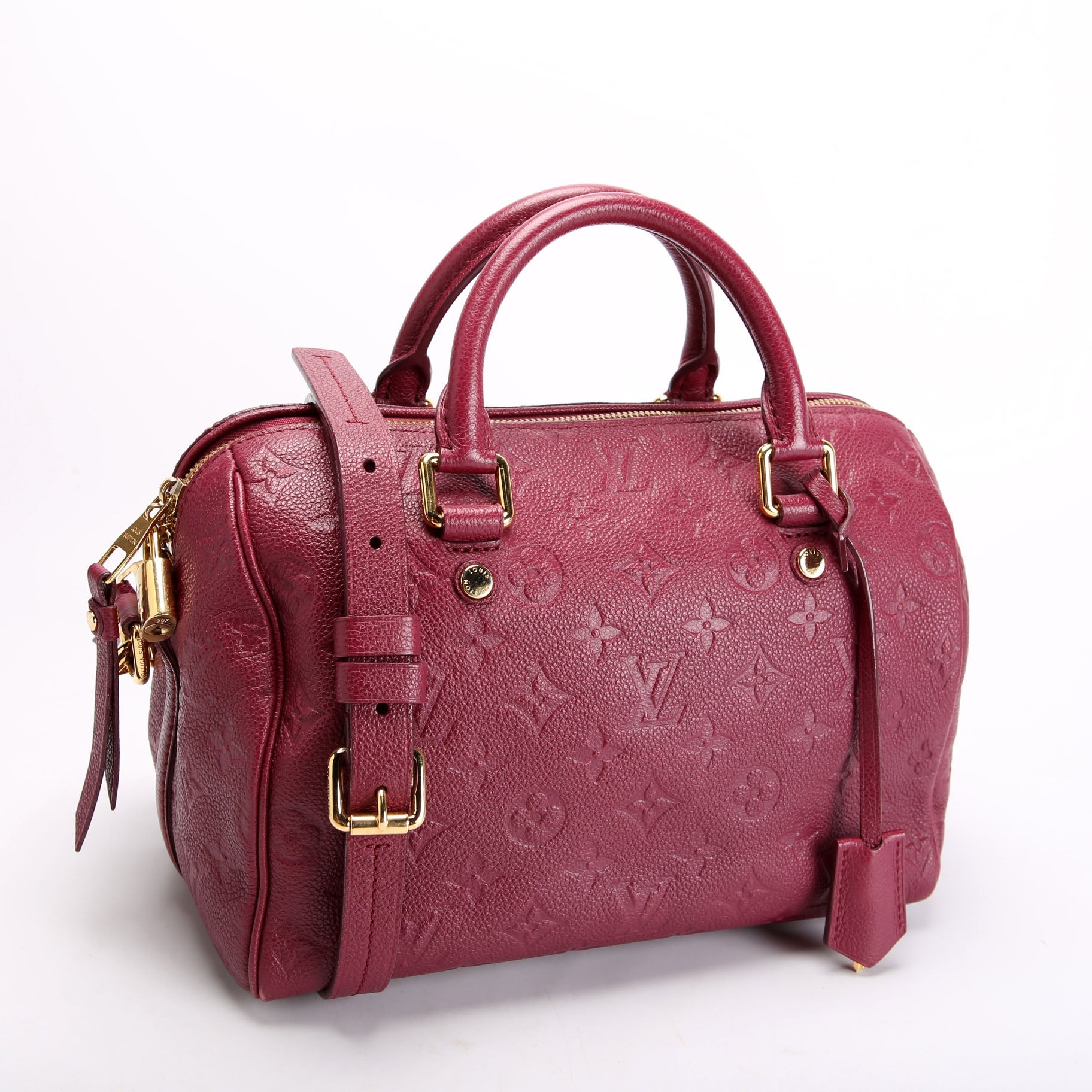 Speedy 25 With Strap Empreinte Burgundy