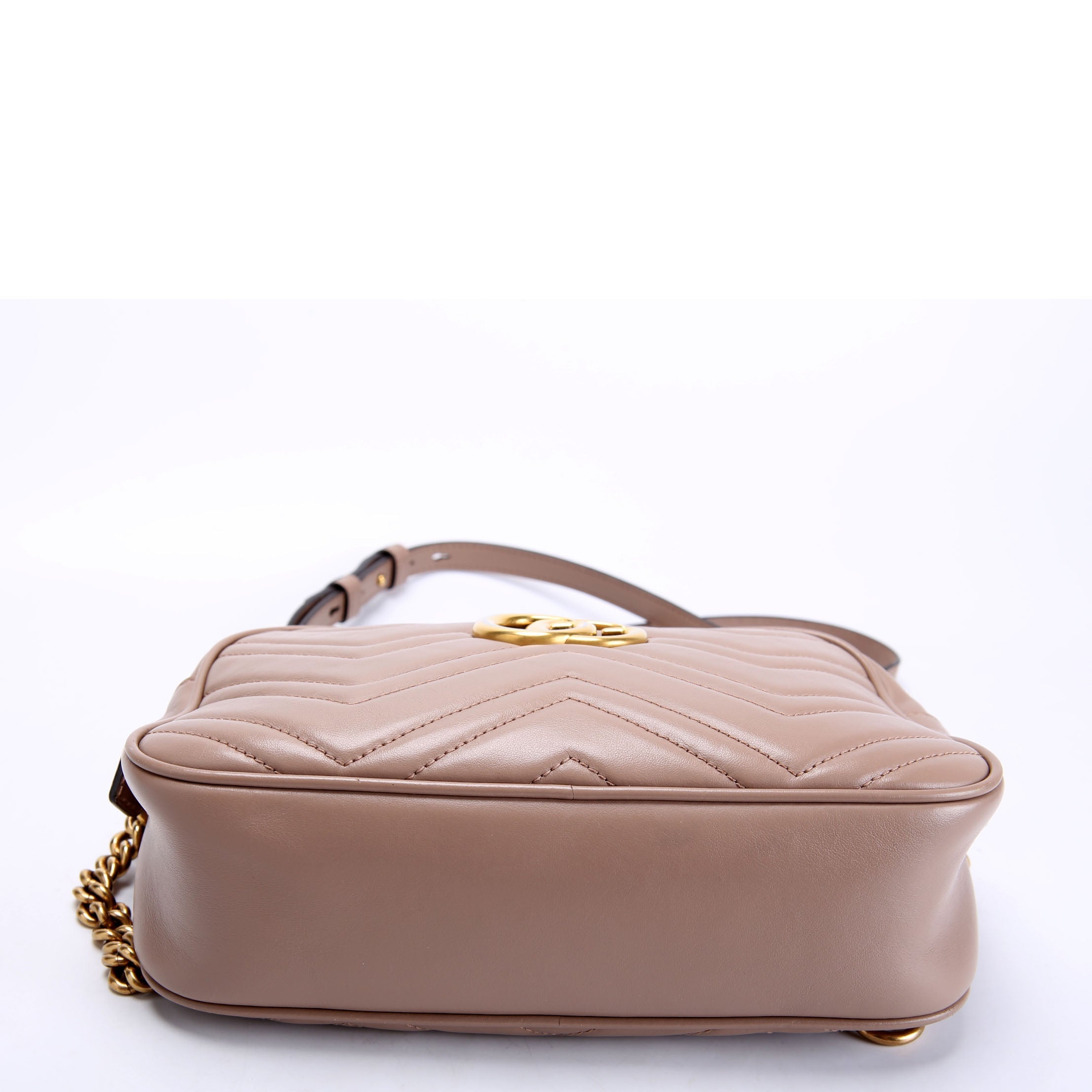 Gucci 447632 Marmont Small Leather Camera Taupe