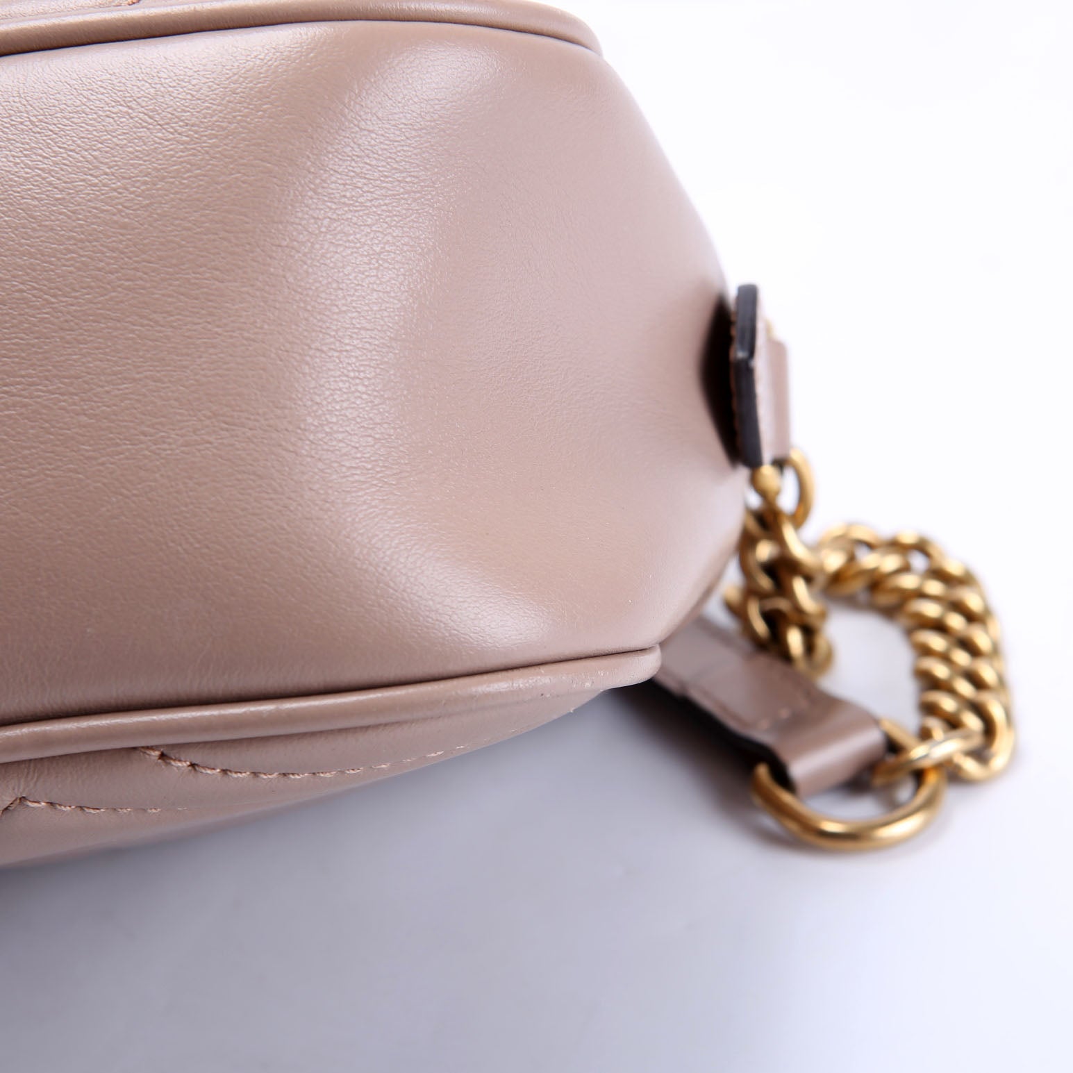 Gucci 447632 Marmont Small Leather Camera Taupe