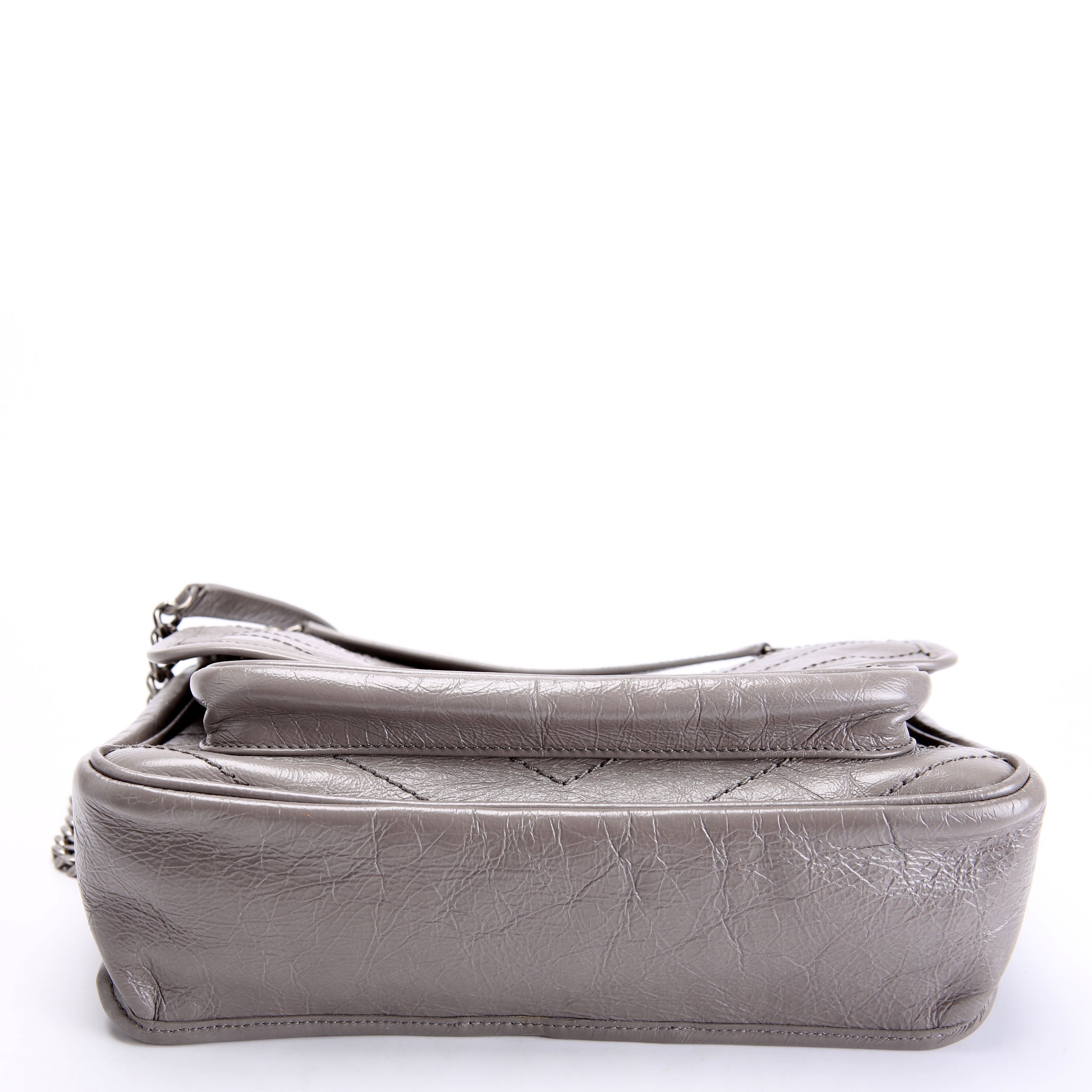 Niki Medium Crinkle Leather 498894 Gray
