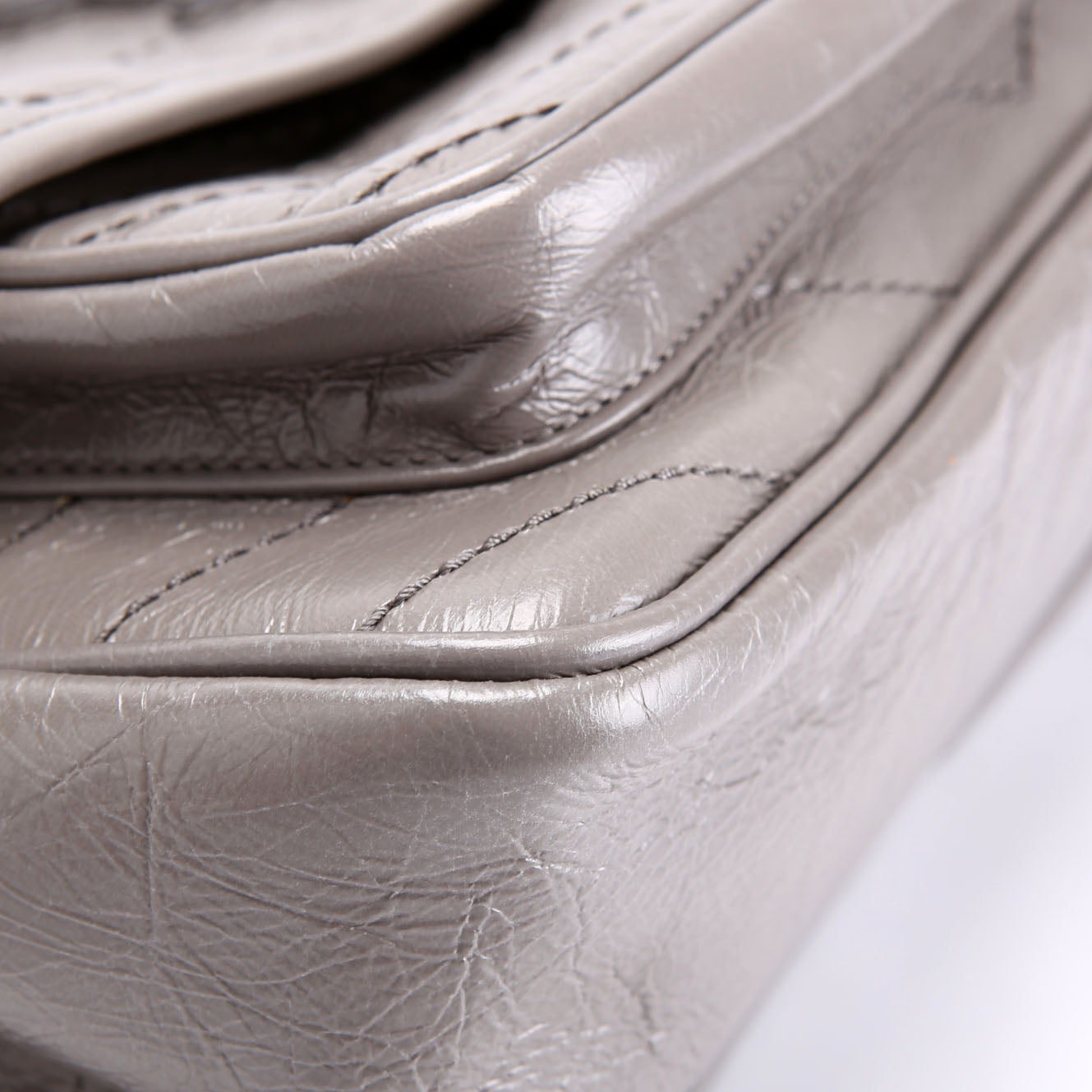 Niki Medium Crinkle Leather 498894 Gray