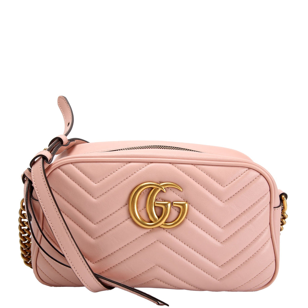 Gucci 447632 Marmont Small Leather Camera Pink