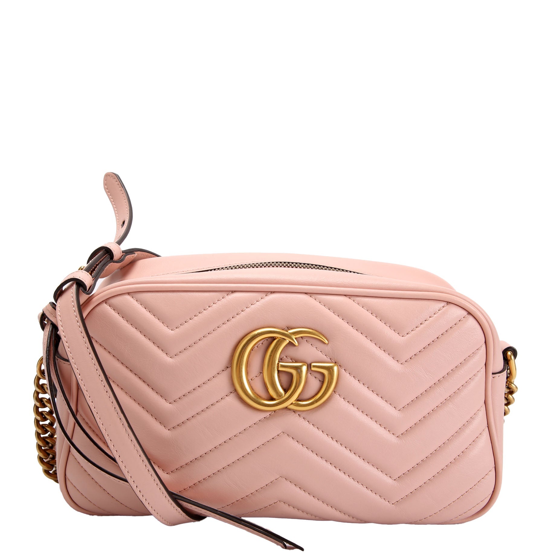 Gucci 447632 Marmont Small Leather Camera Pink