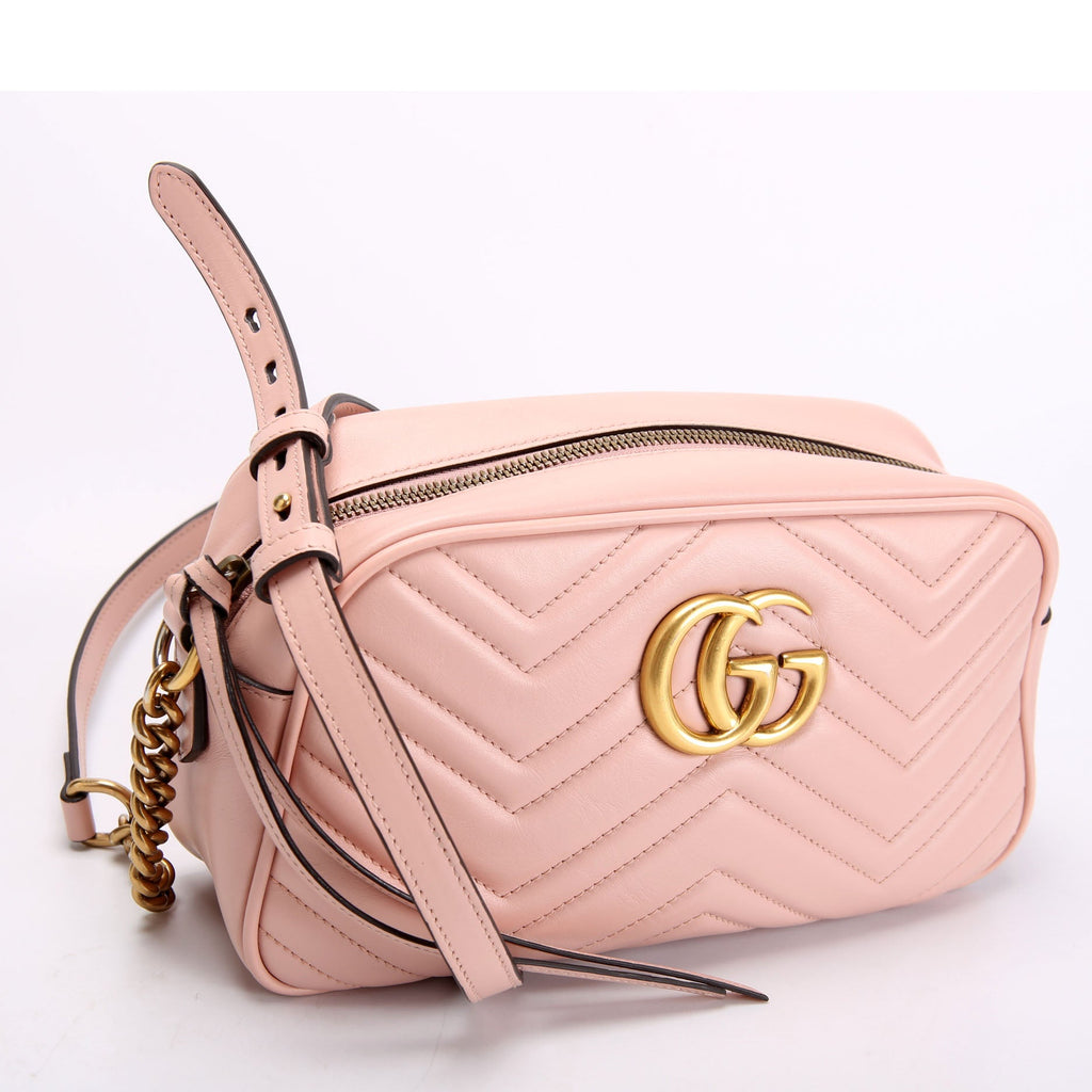 Gucci 447632 Marmont Small Leather Camera Pink