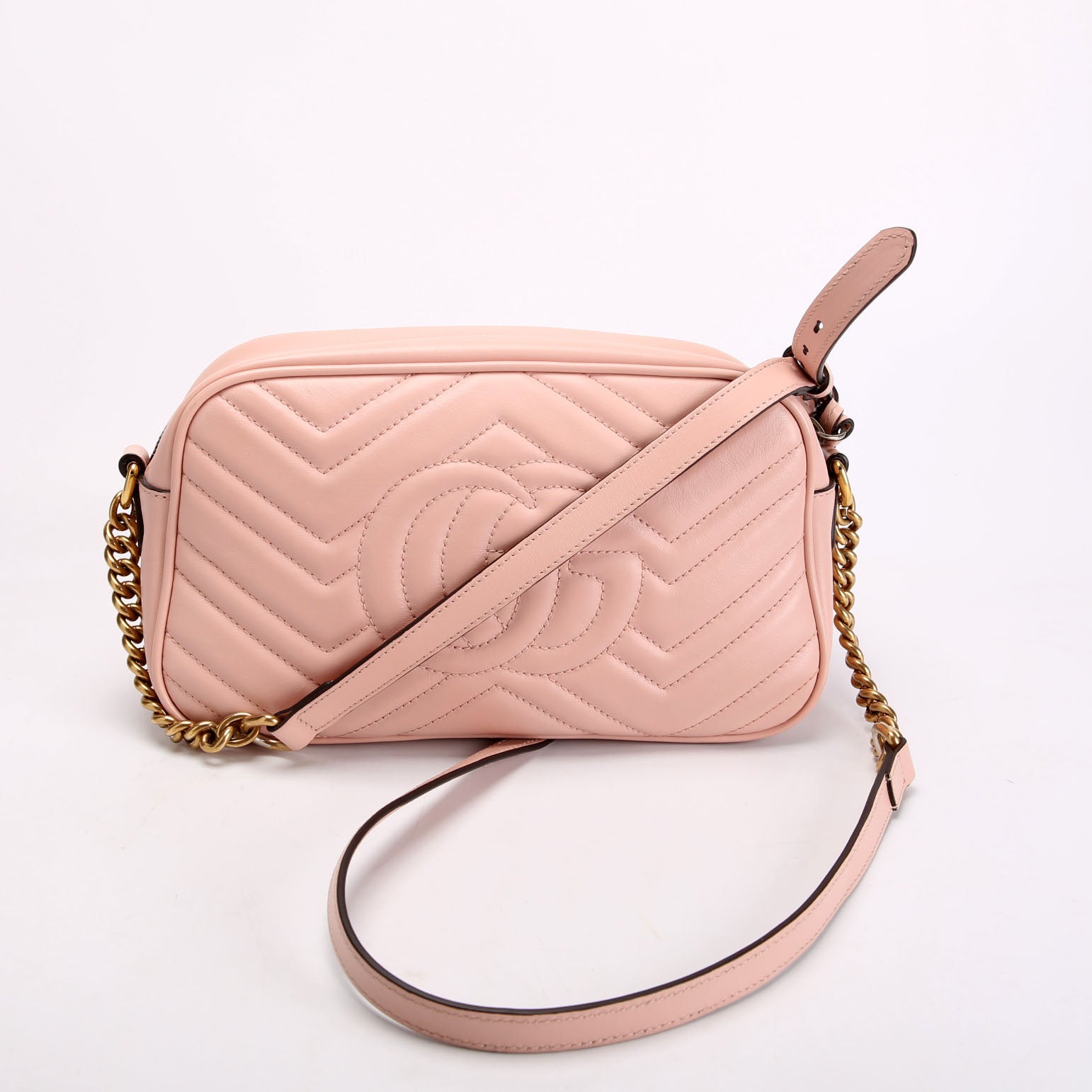 Gucci 447632 Marmont Small Leather Camera Pink