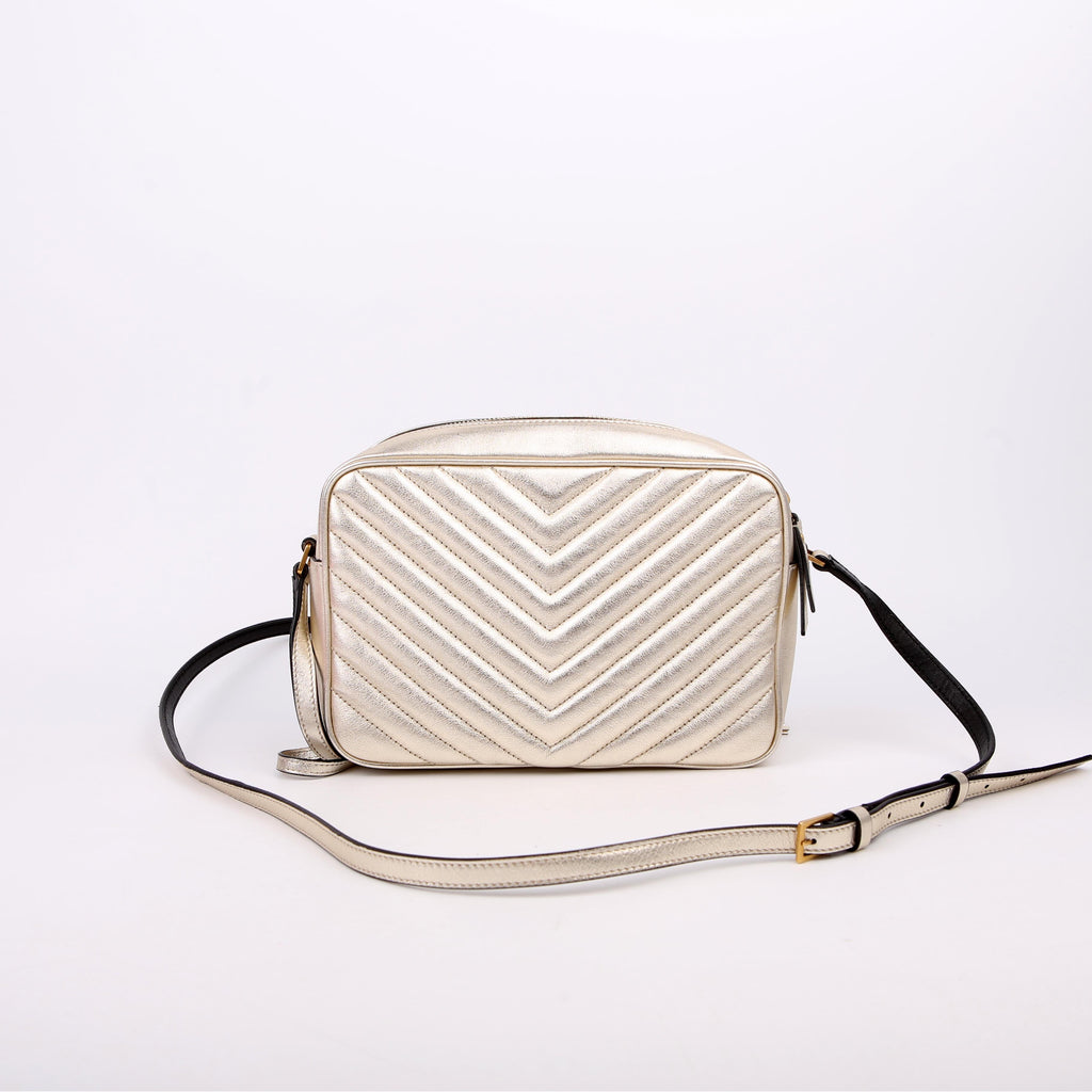 Lou Camera Bag Quilted Gold/Black