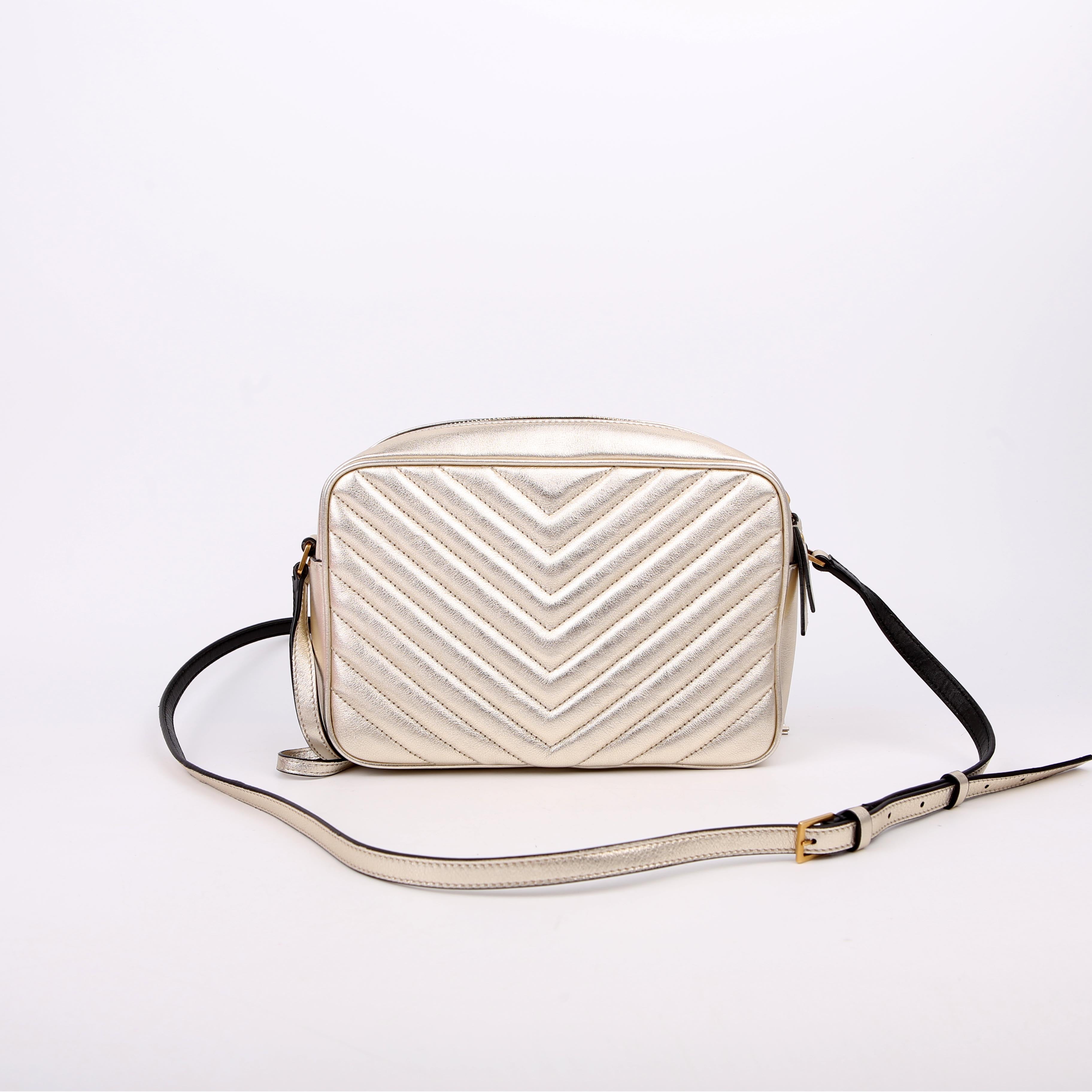 Lou Camera Bag Quilted Gold/Black