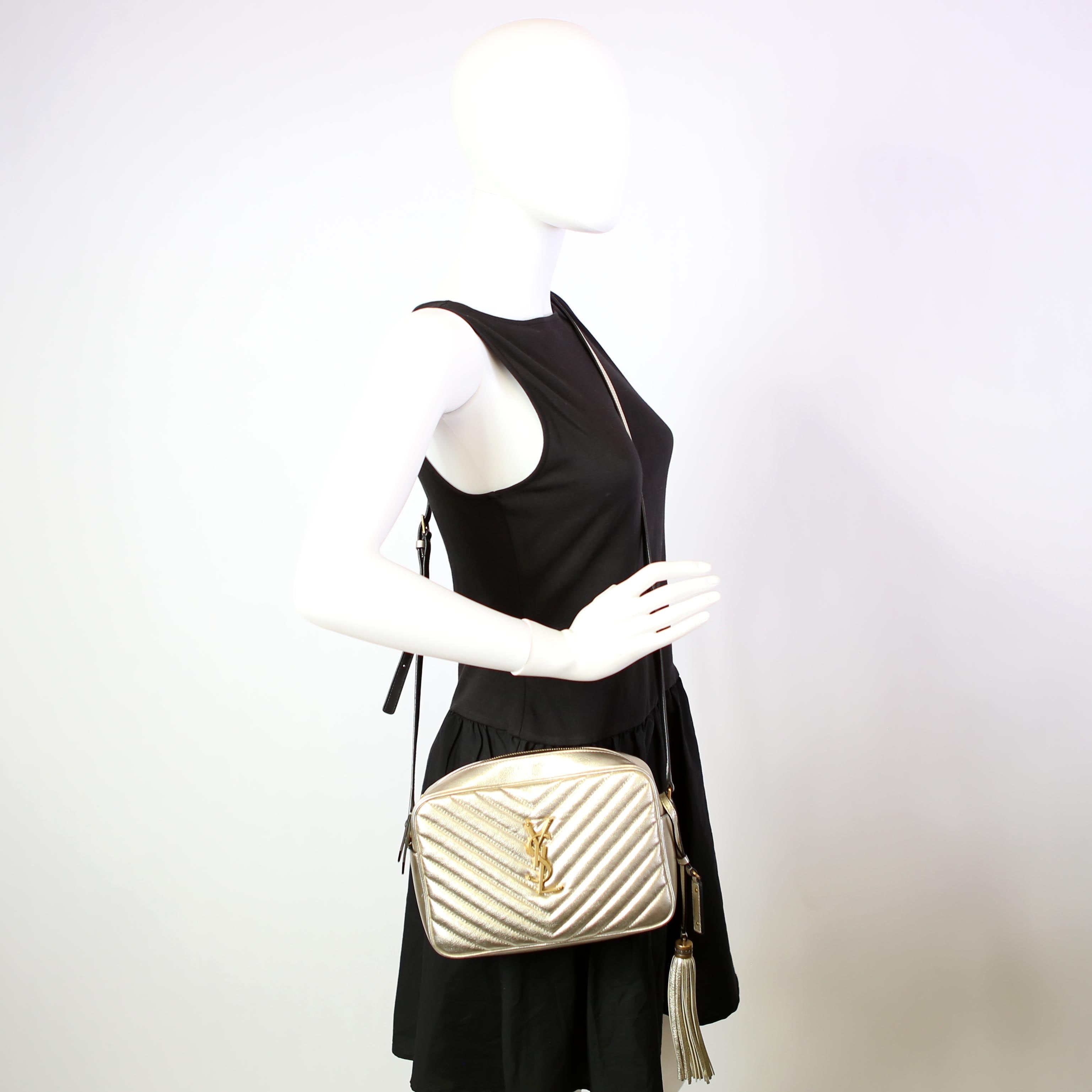 Lou Camera Bag Quilted Gold/Black