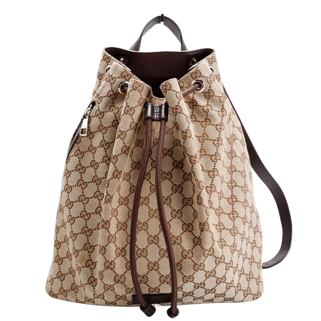 Gucci 449175 GG Canvas Drawstring Backpack