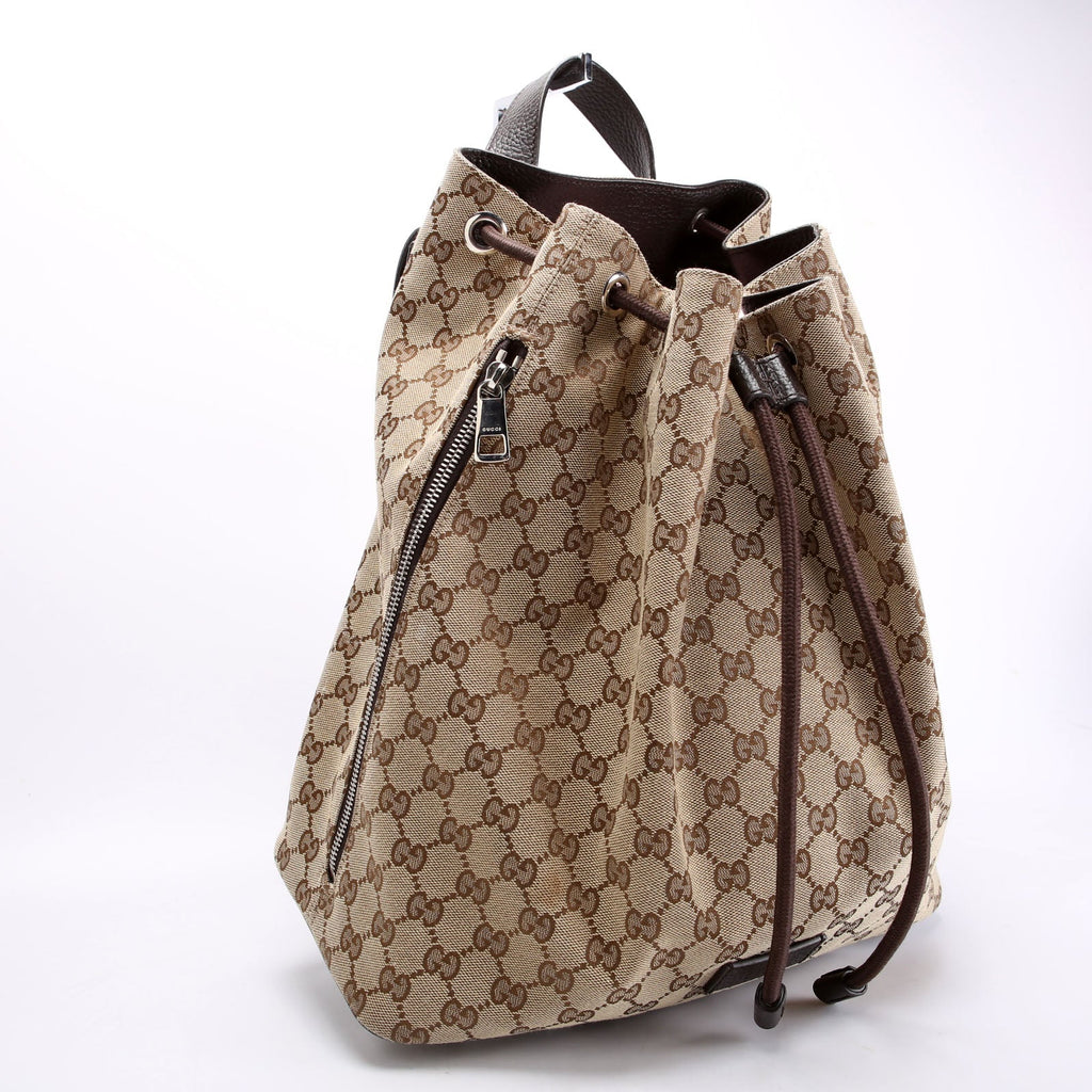 Gucci 449175 GG Canvas Drawstring Backpack