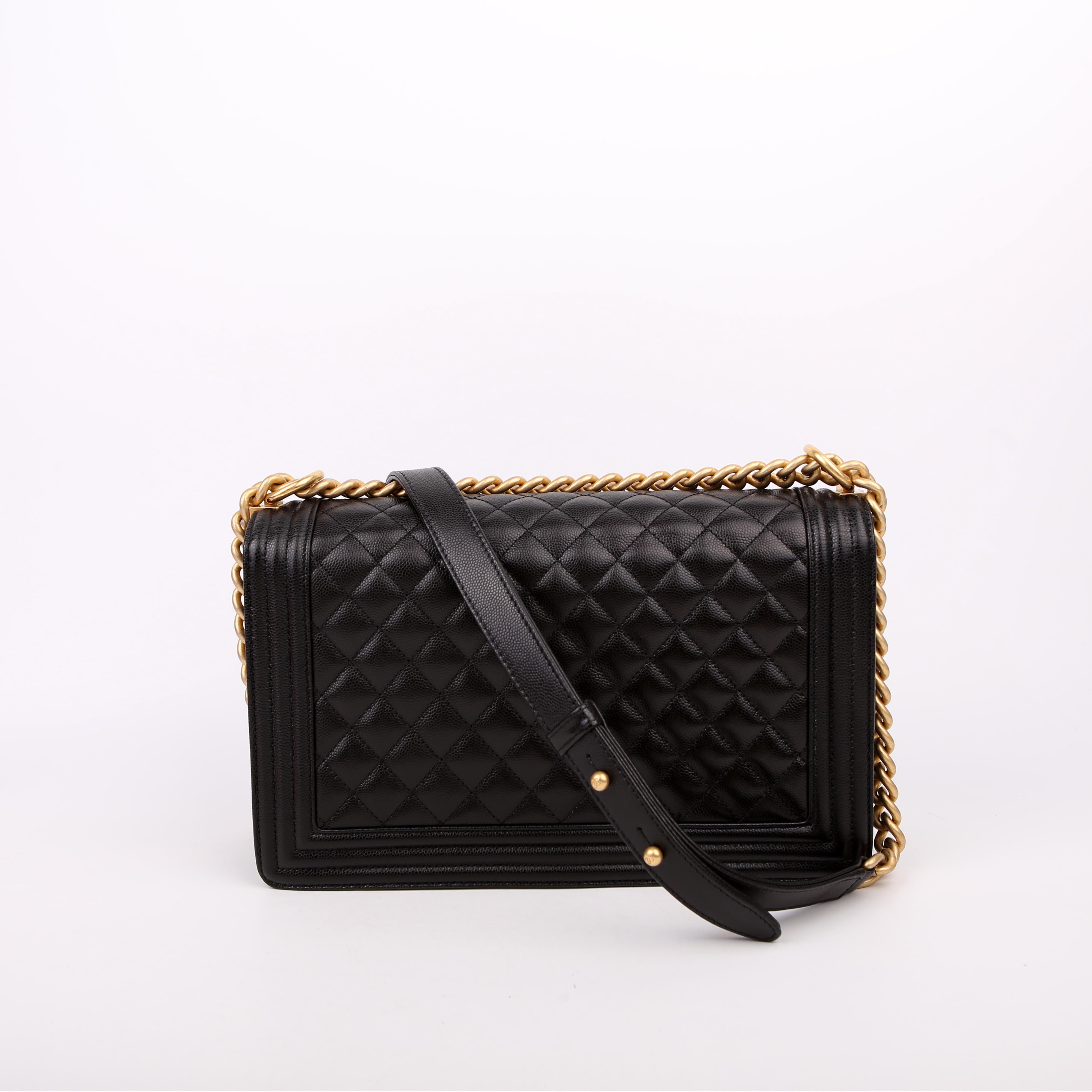Boy Flap Large Caviar RFID Black