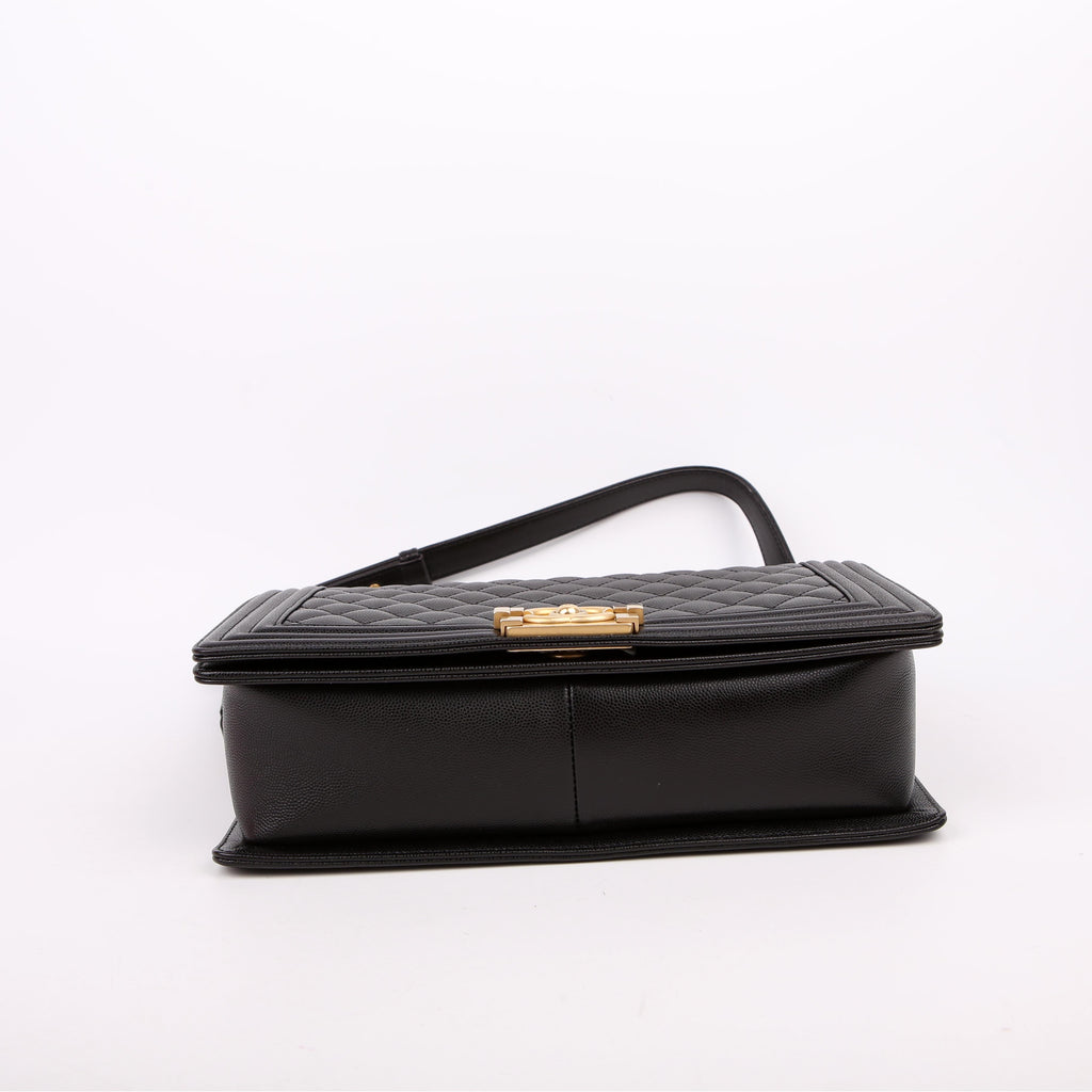 Boy Flap Large Caviar RFID Black