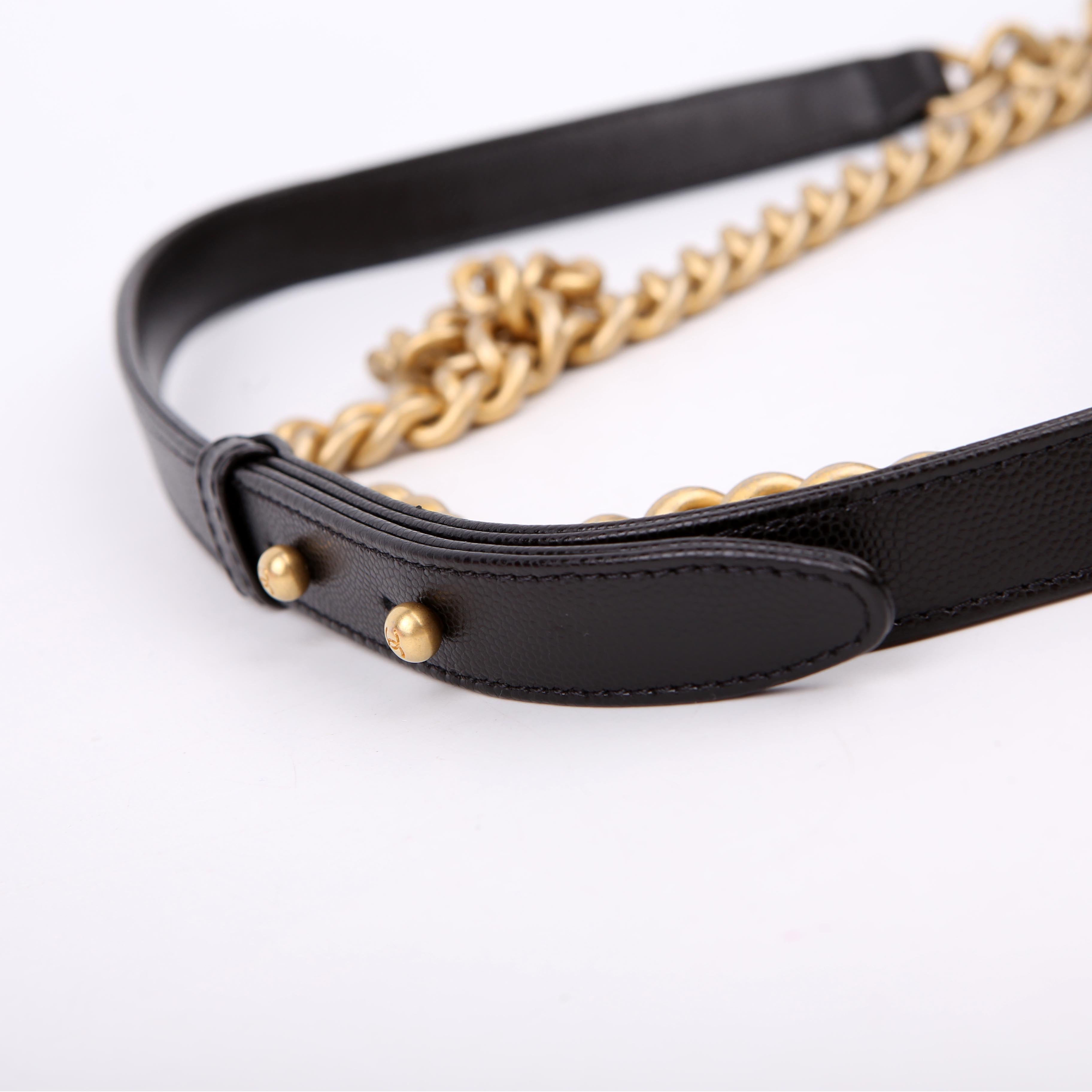 Boy Flap Large Caviar RFID Black