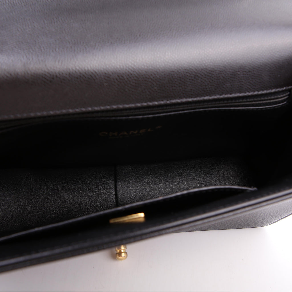 Boy Flap Large Caviar RFID Black