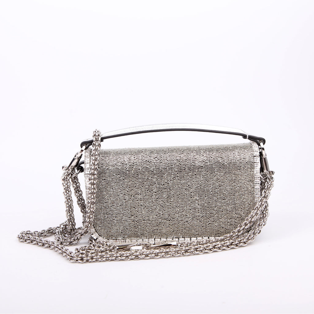 Vlogo Small Loco Crystal Embellished Silver