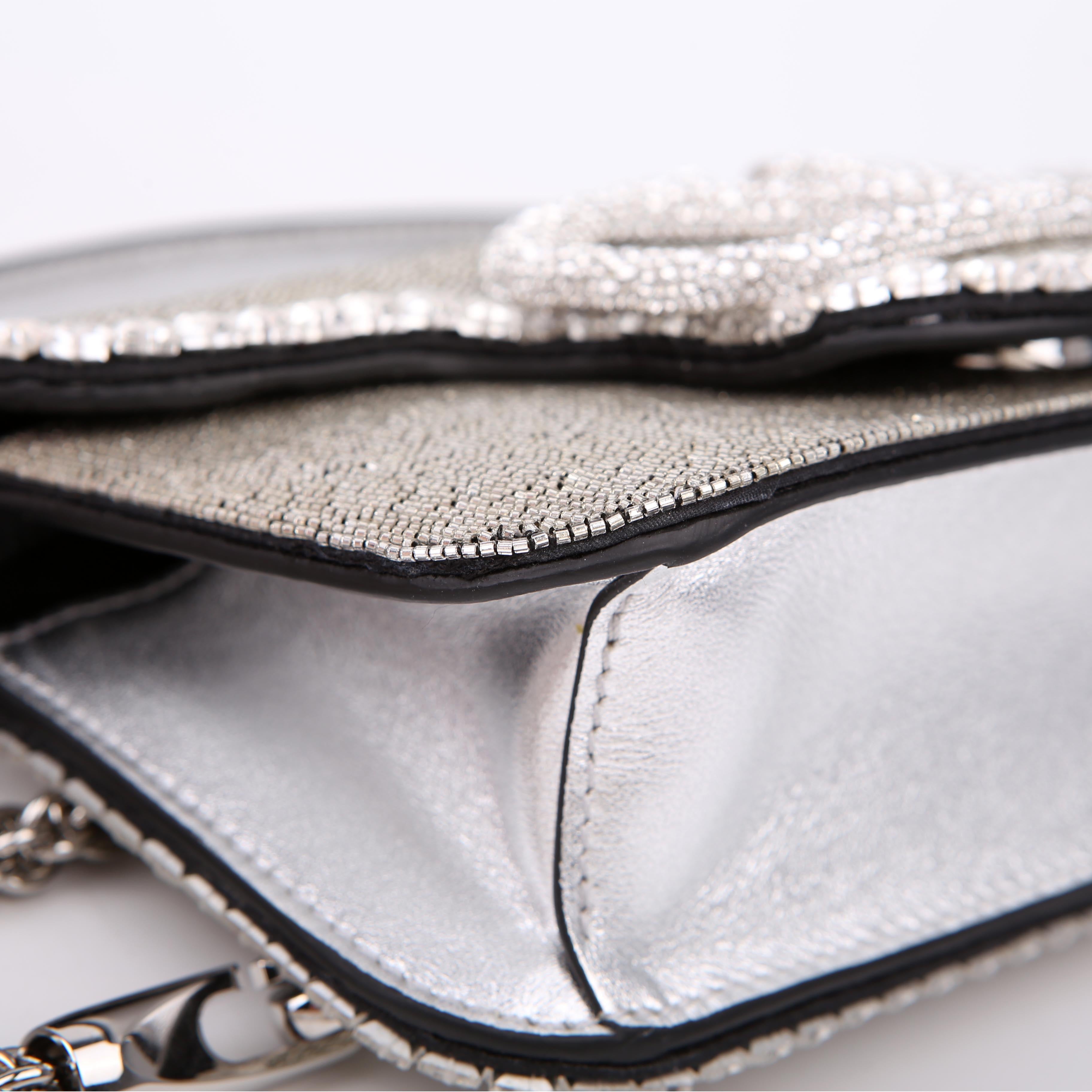 Vlogo Small Loco Crystal Embellished Silver