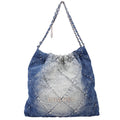Chanel 22 Quilted Denim Hobo Blue