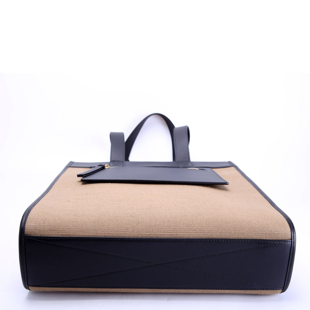8093452 Small Pocket Manzon Tote Black/Brown
