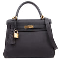 Hermes Kelly Retourne 25 Togo 2021 Black/Gold