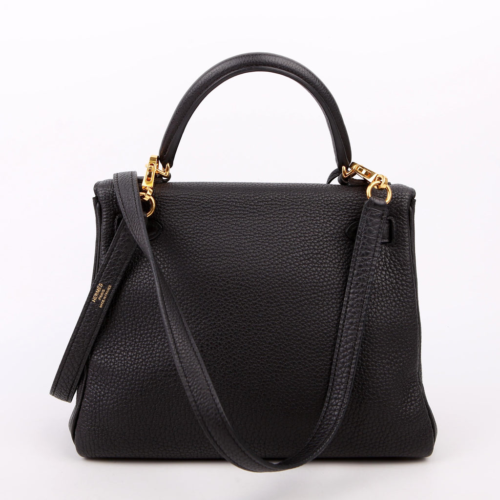 Hermes Kelly Retourne 25 Togo 2021 Black/Gold
