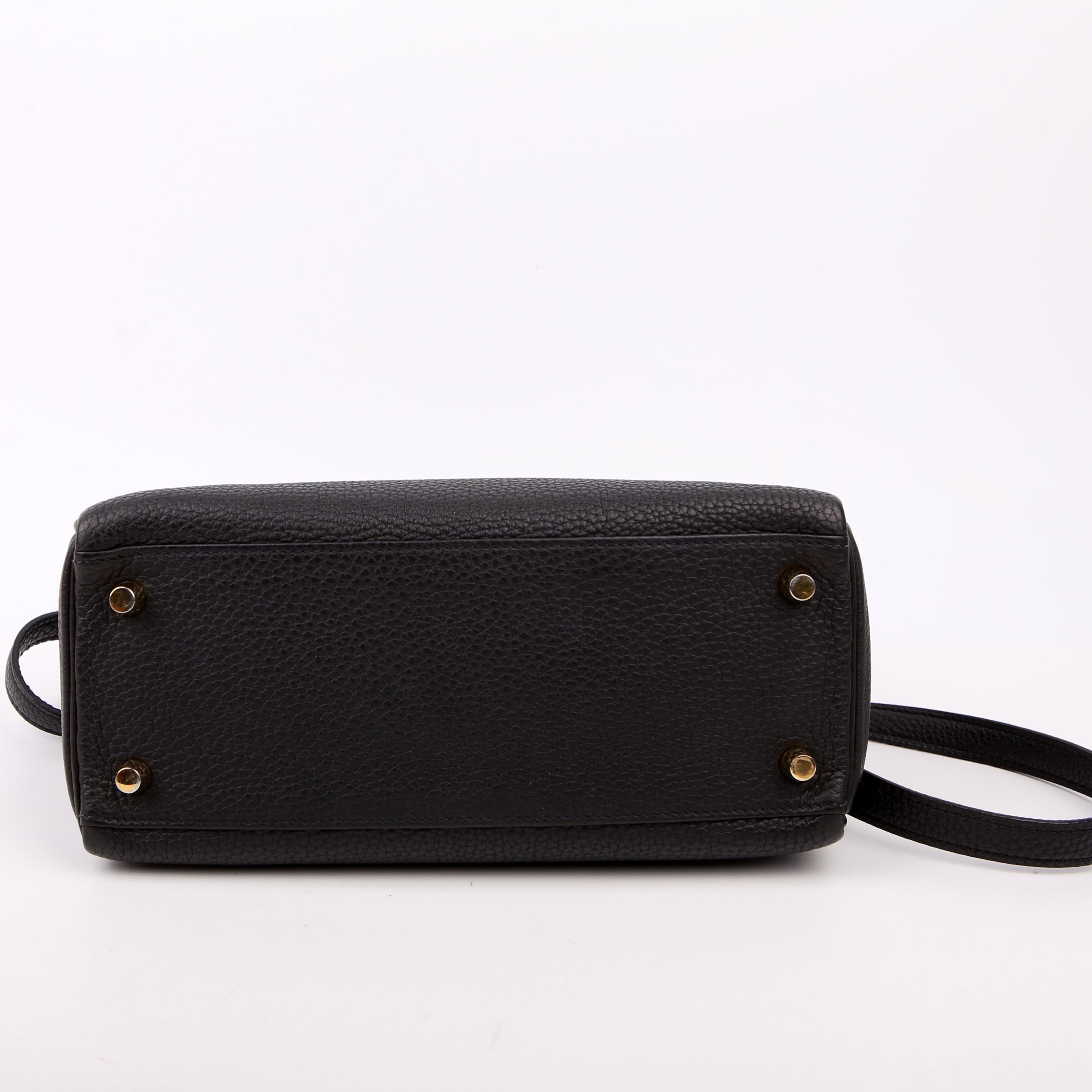 Hermes Kelly Retourne 25 Togo 2021 Black/Gold