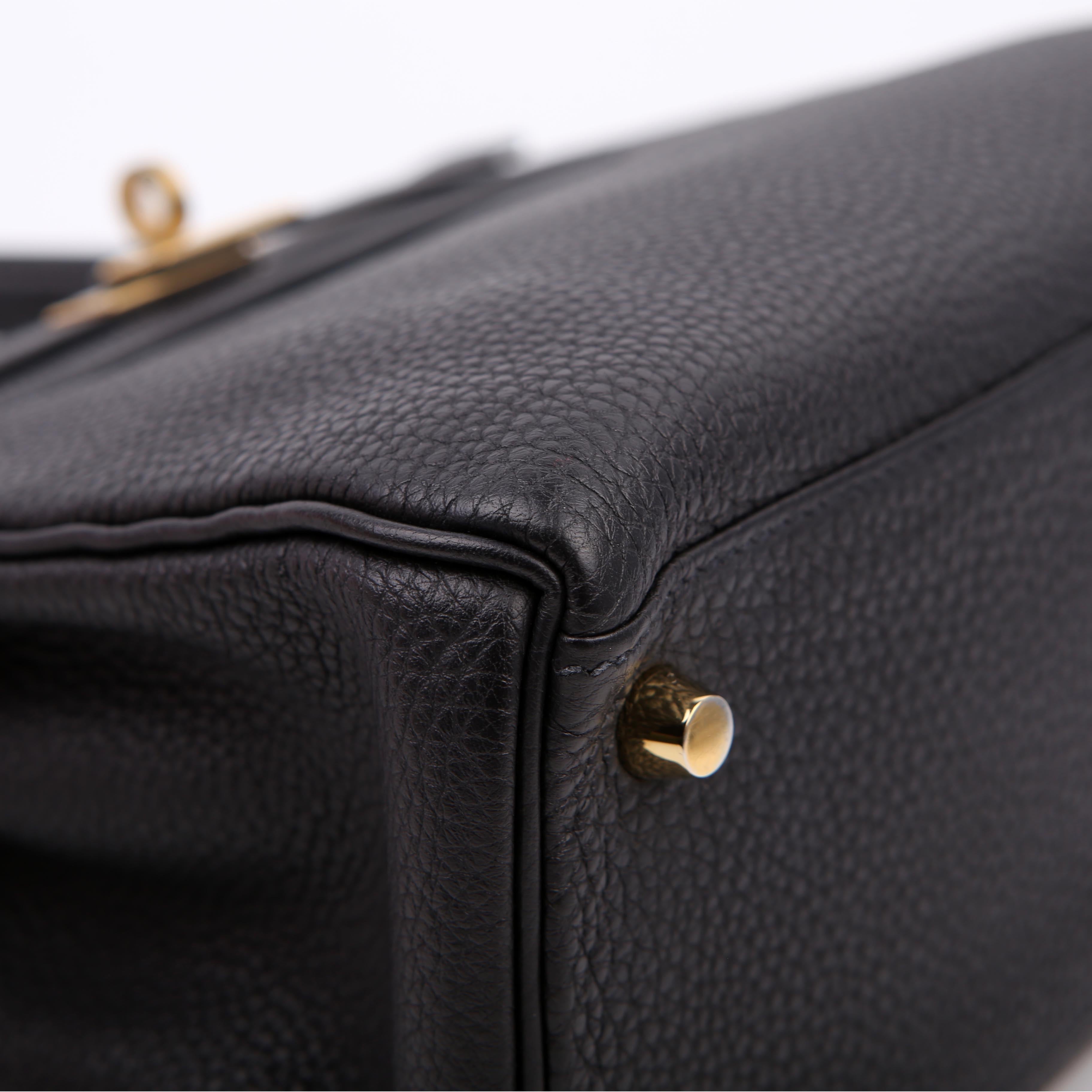 Hermes Kelly Retourne 25 Togo 2021 Black/Gold