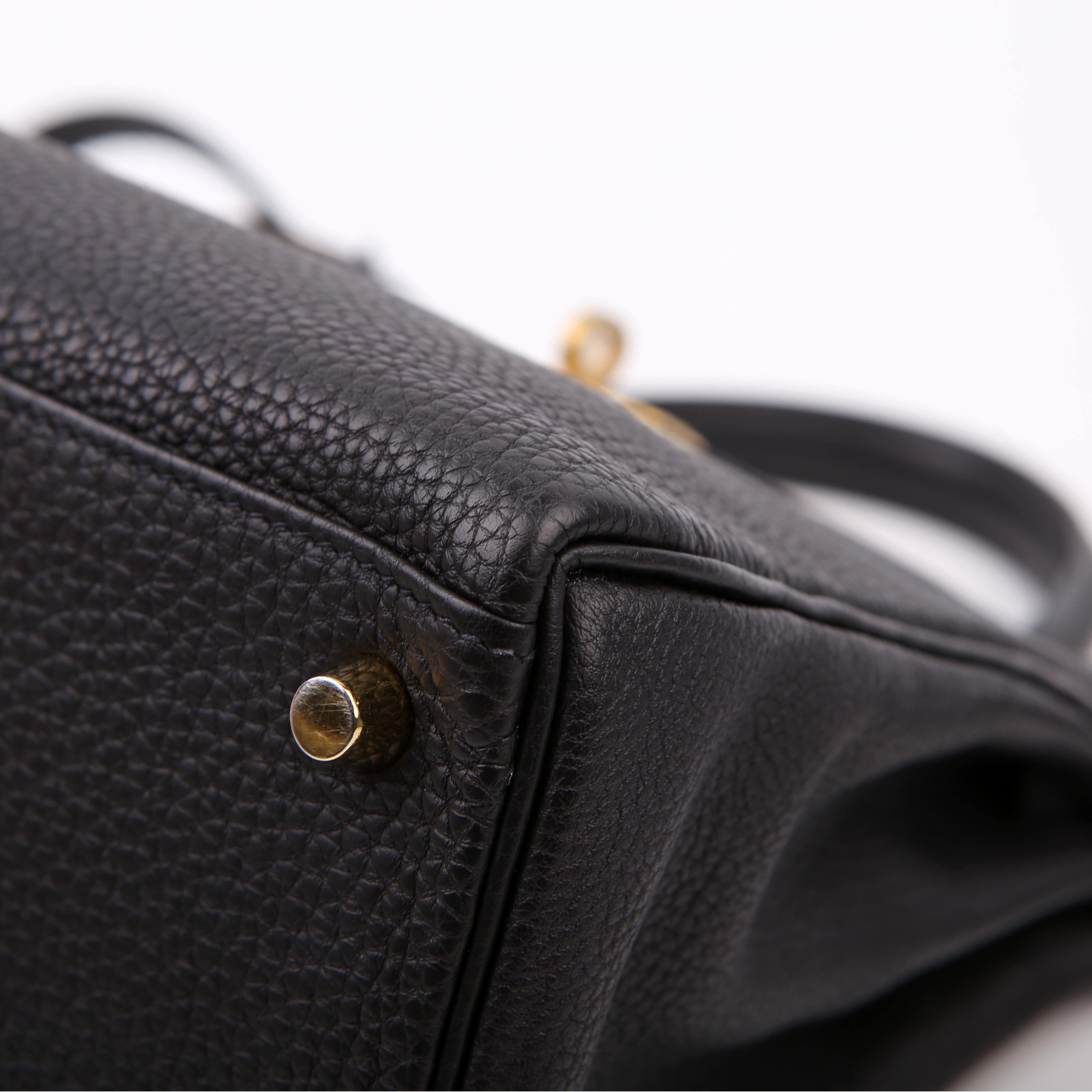 Hermes Kelly Retourne 25 Togo 2021 Black/Gold