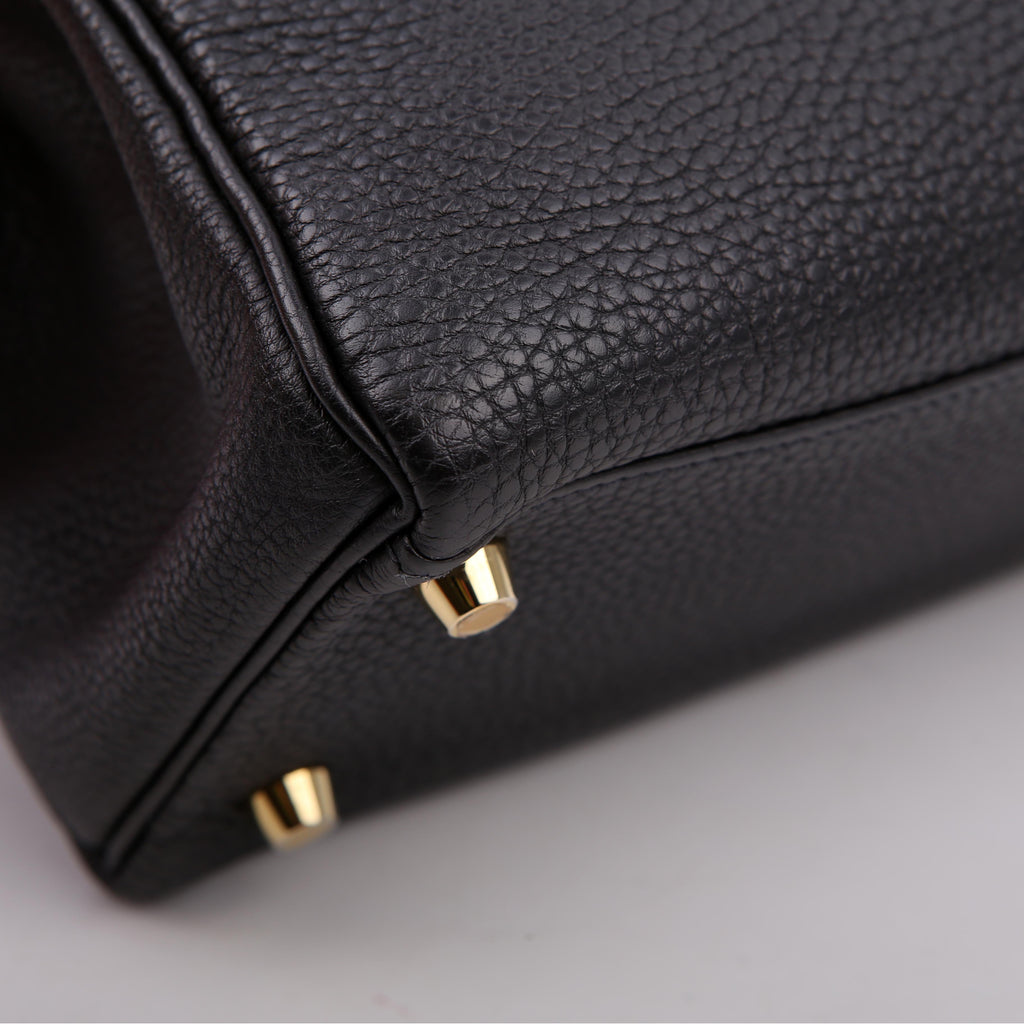 Hermes Kelly Retourne 25 Togo 2021 Black/Gold