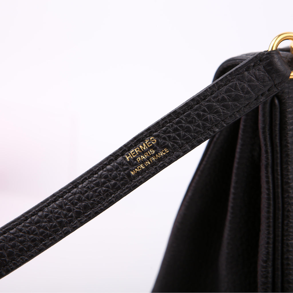 Hermes Kelly Retourne 25 Togo 2021 Black/Gold