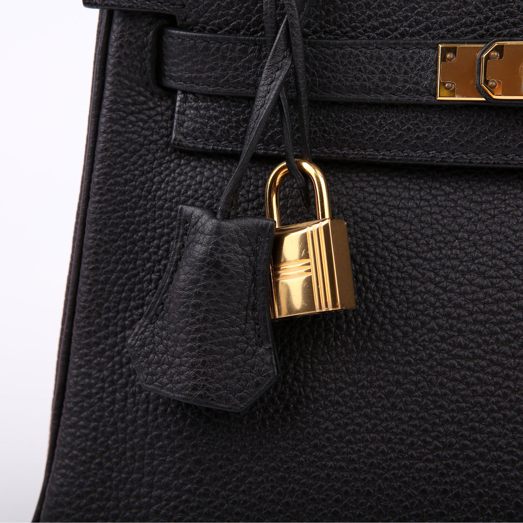 Hermes Kelly Retourne 25 Togo 2021 Black/Gold