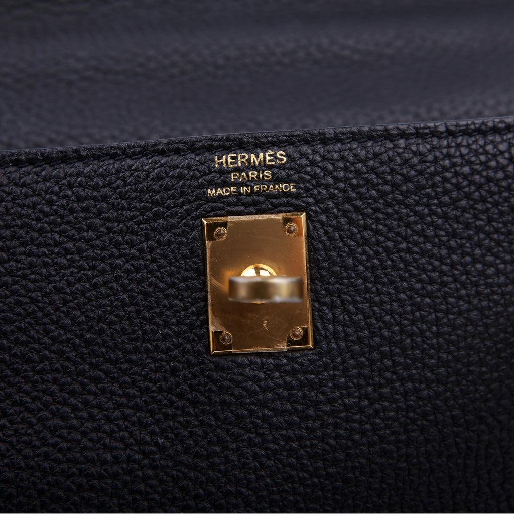 Hermes Kelly Retourne 25 Togo 2021 Black/Gold
