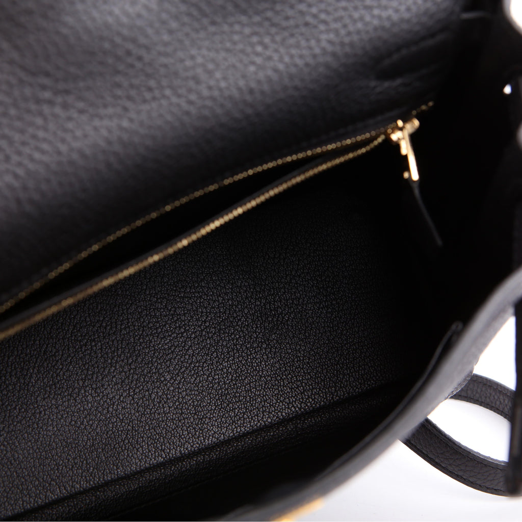 Hermes Kelly Retourne 25 Togo 2021 Black/Gold