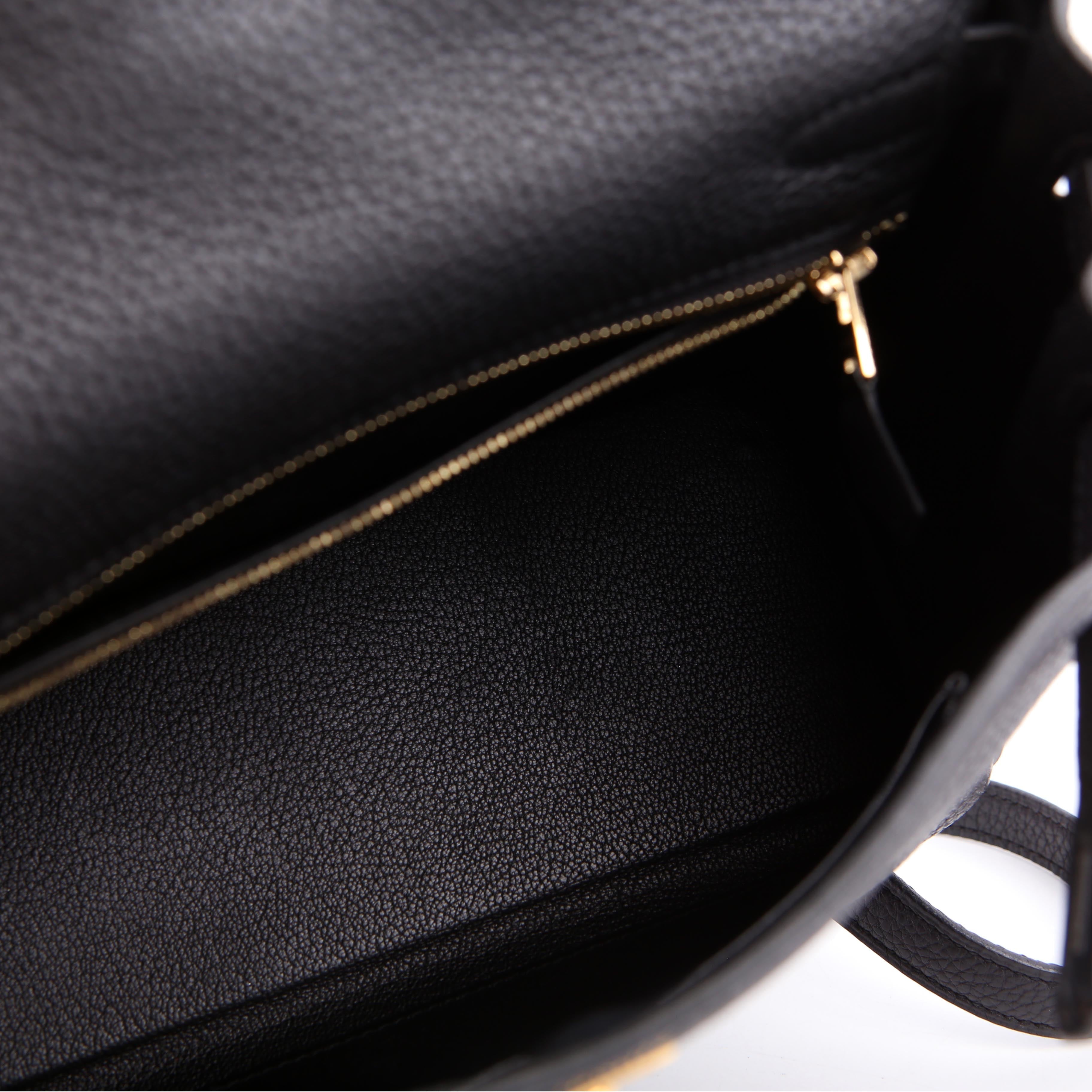 Hermes Kelly Retourne 25 Togo 2021 Black/Gold