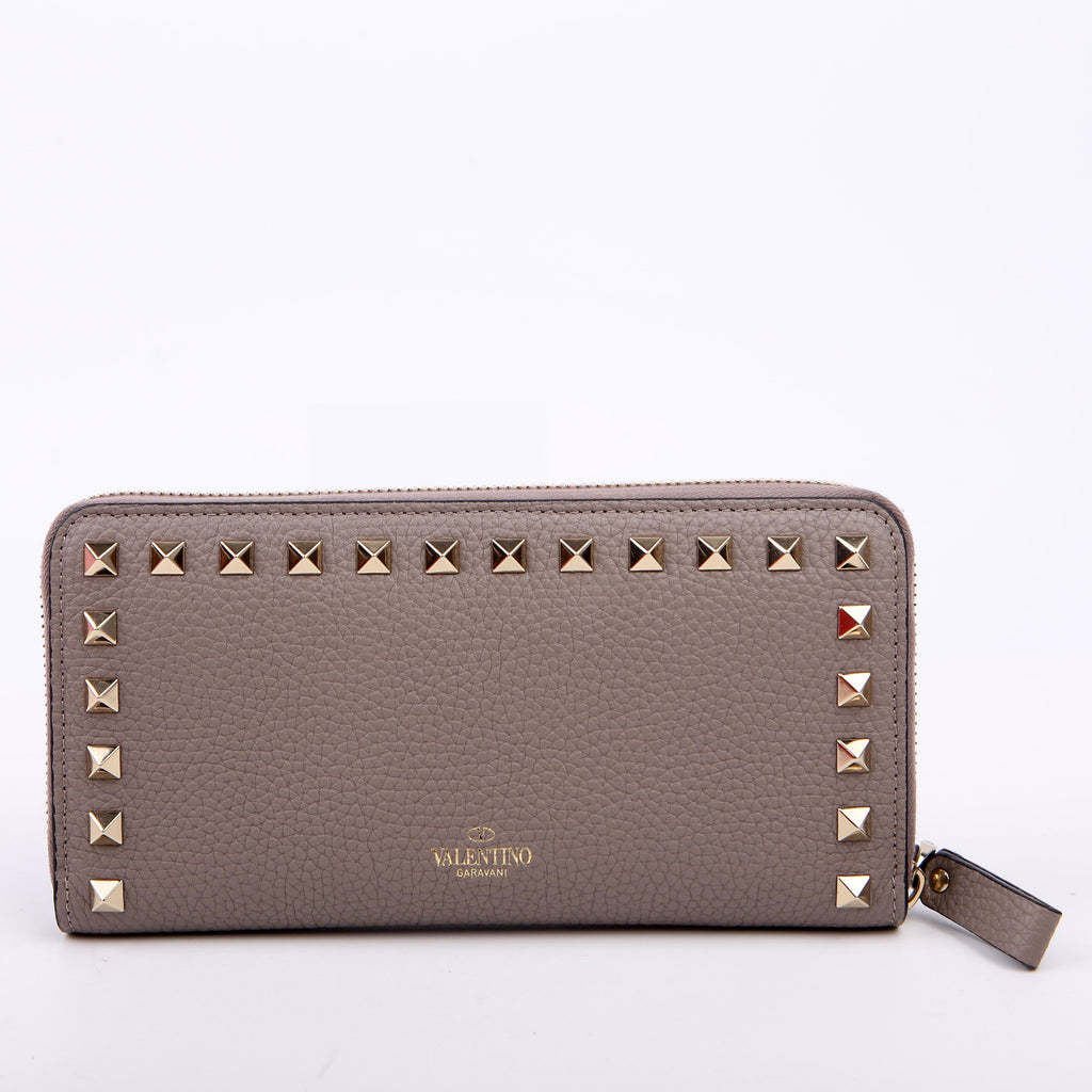 Rockstud Zip Around Wallet Grey