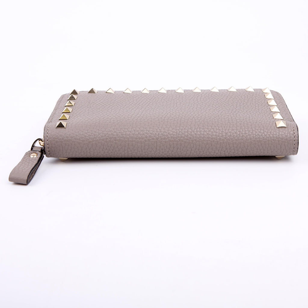 Rockstud Zip Around Wallet Grey