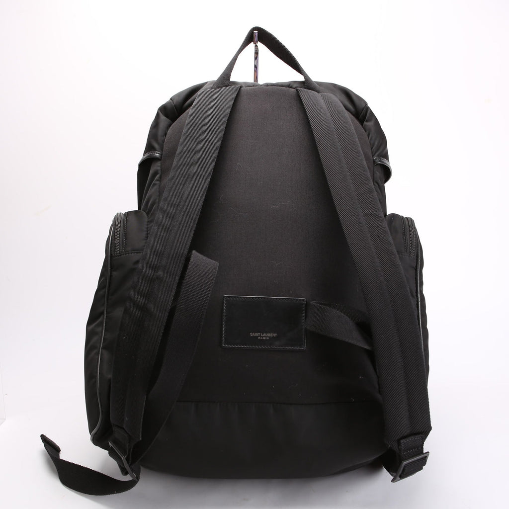 SAINT LAURENT City Multi-Pocket Nylon Backpack 437110 Black