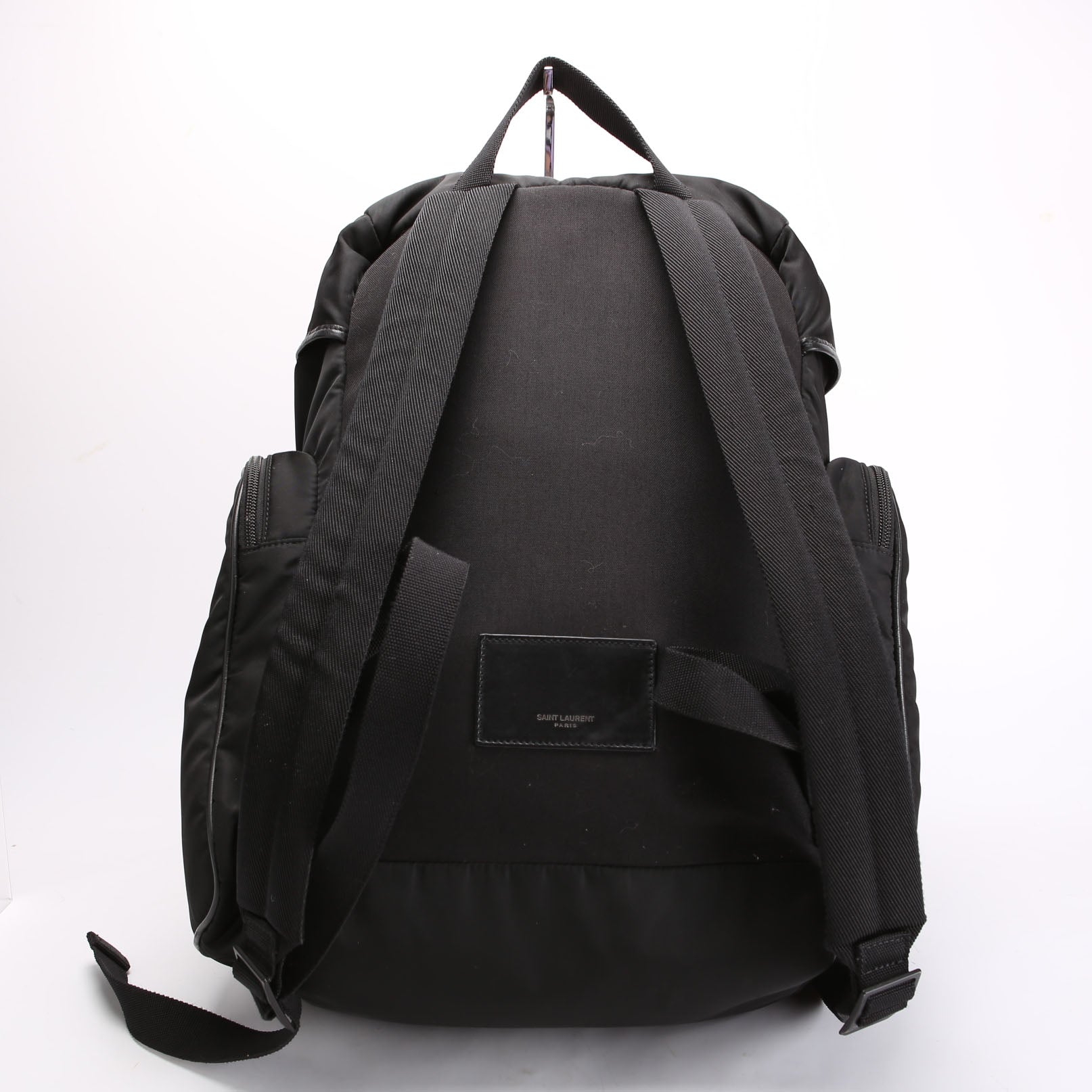 SAINT LAURENT City Multi-Pocket Nylon Backpack 437110 Black