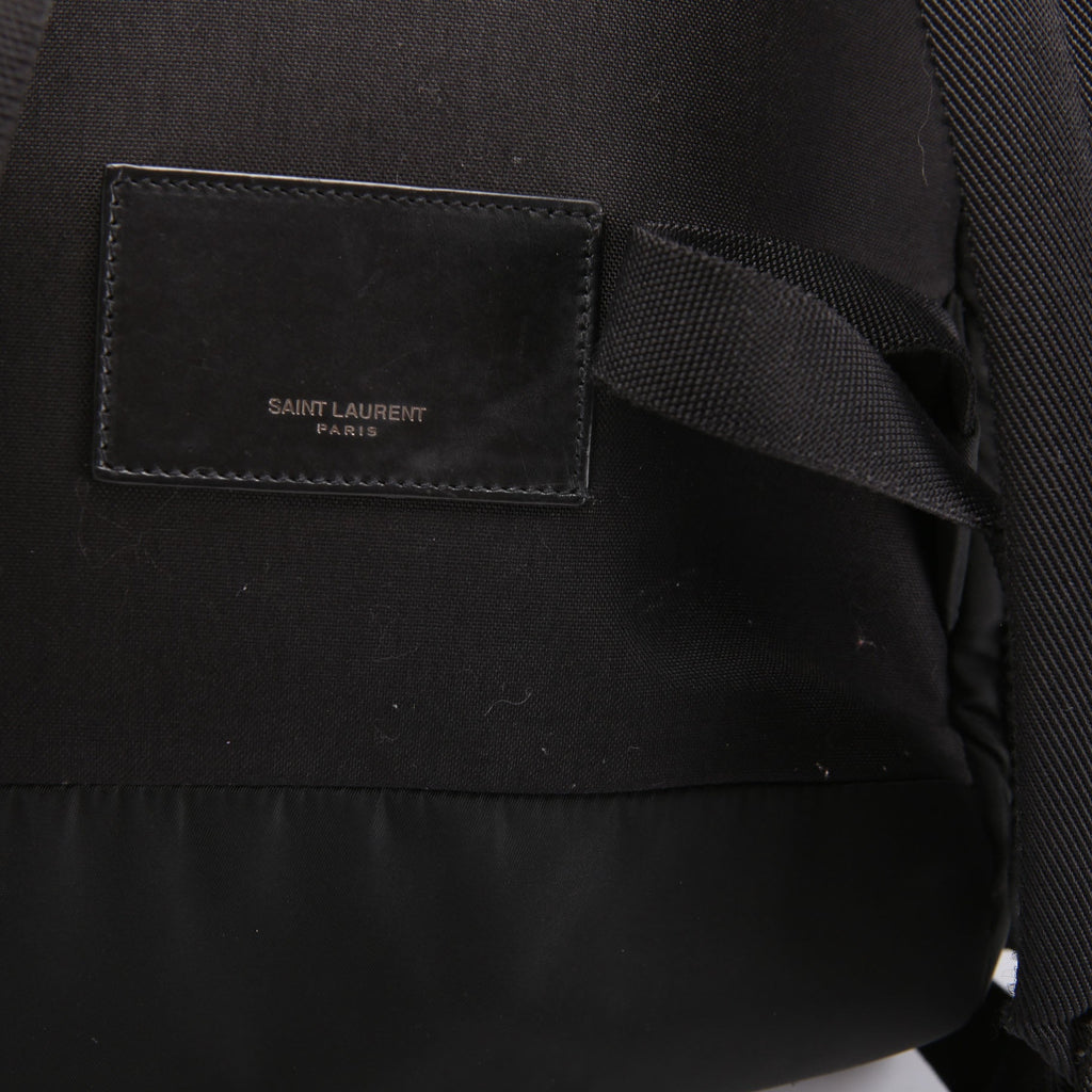SAINT LAURENT City Multi-Pocket Nylon Backpack 437110 Black