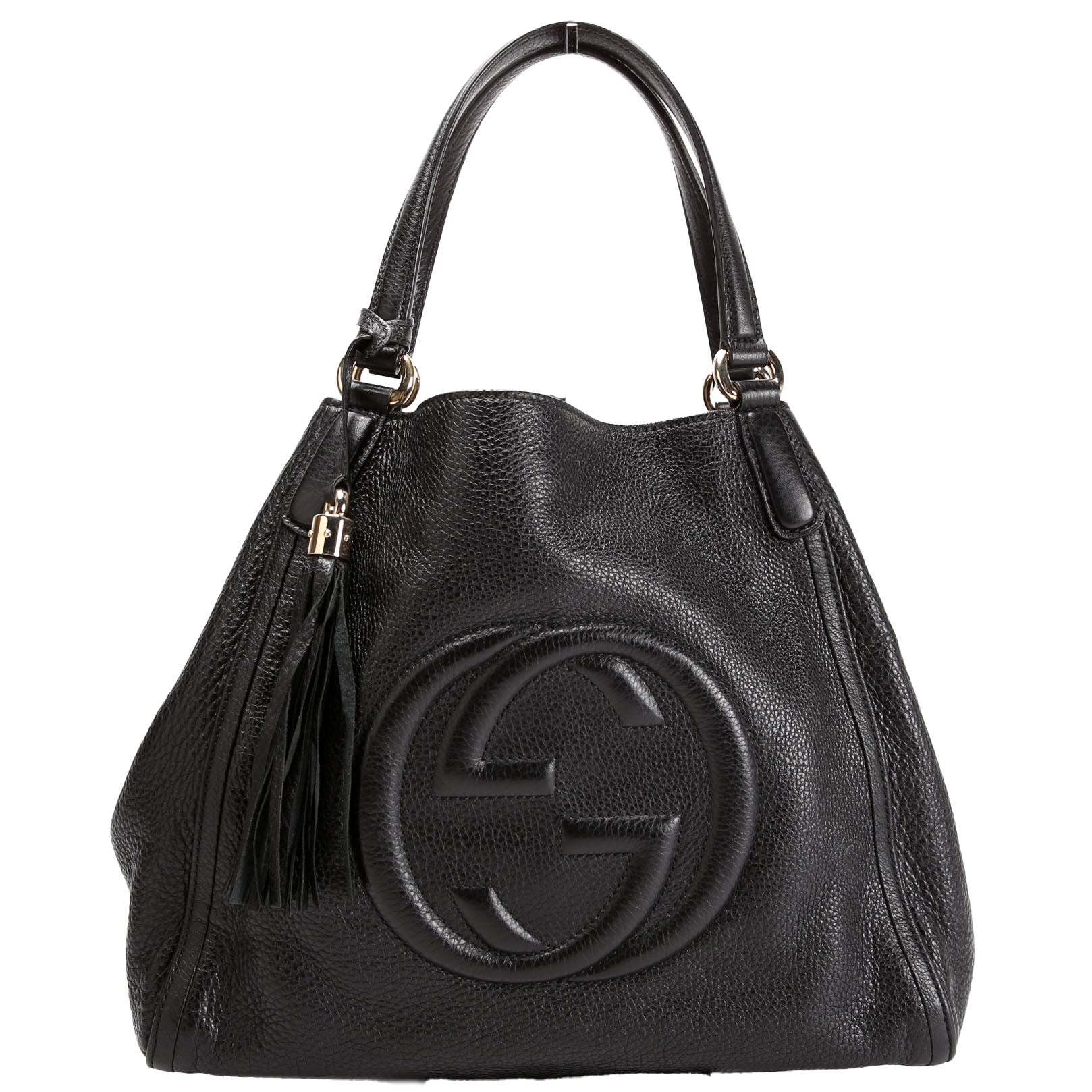282309 Soho Leather Hobo Medium Black