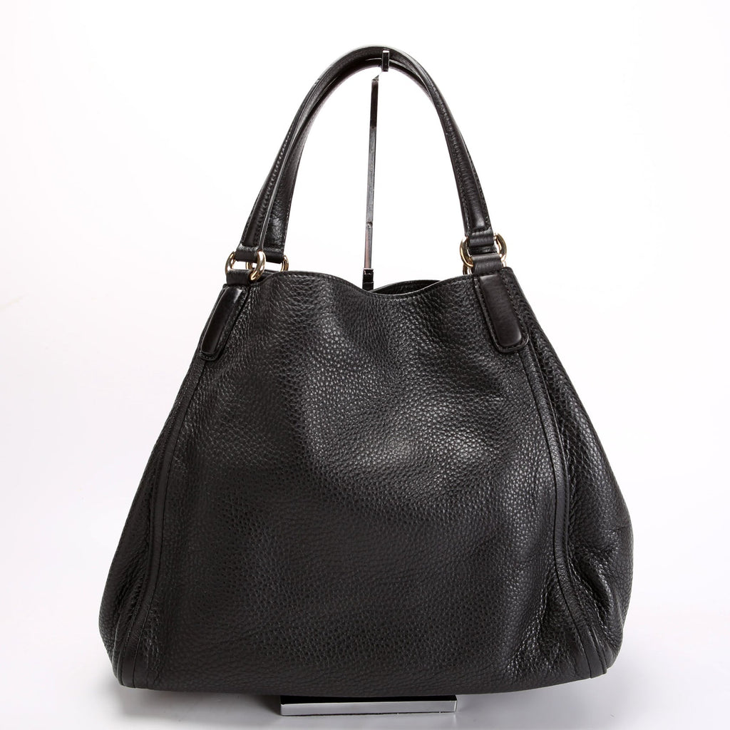 282309 Soho Leather Hobo Medium Black
