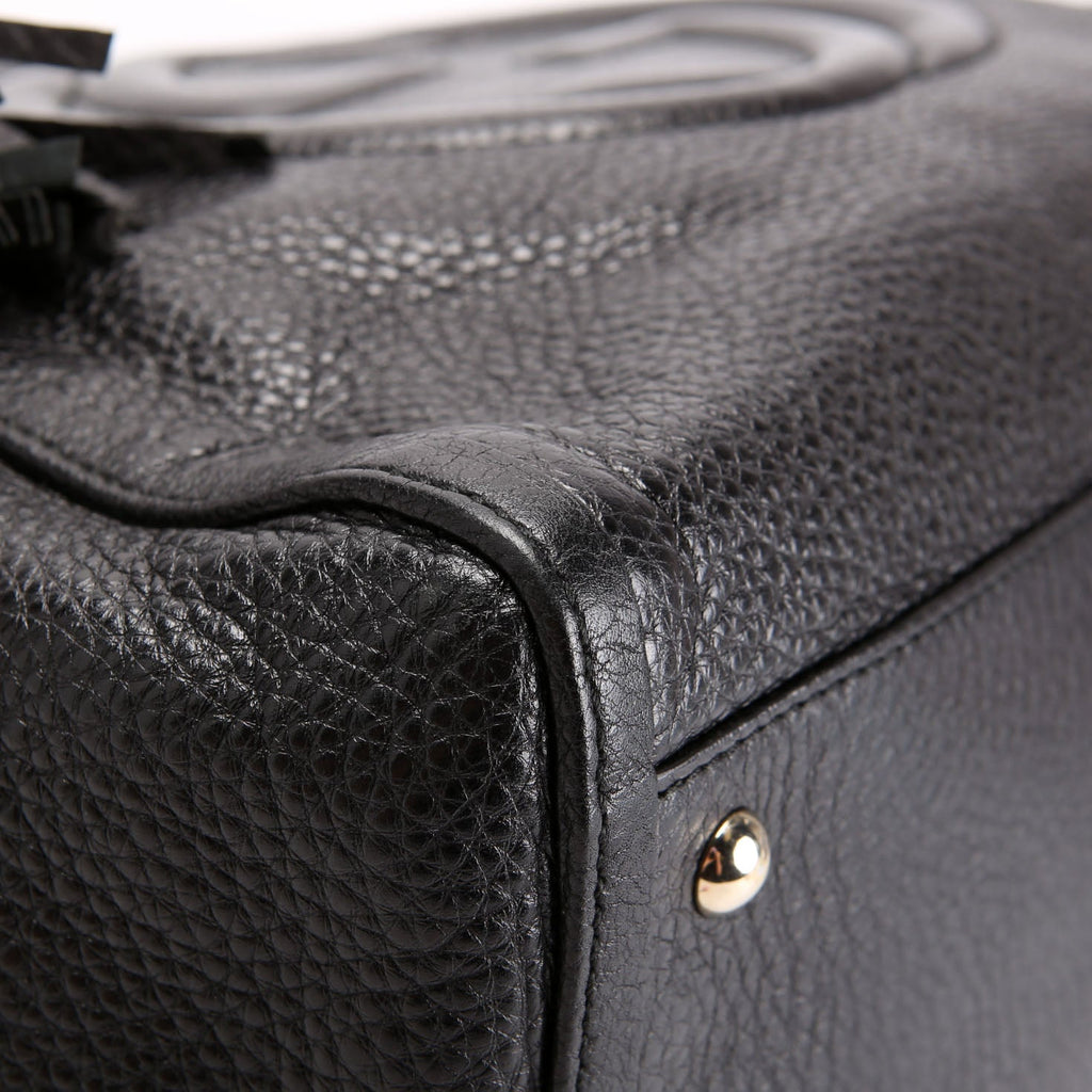 282309 Soho Leather Hobo Medium Black