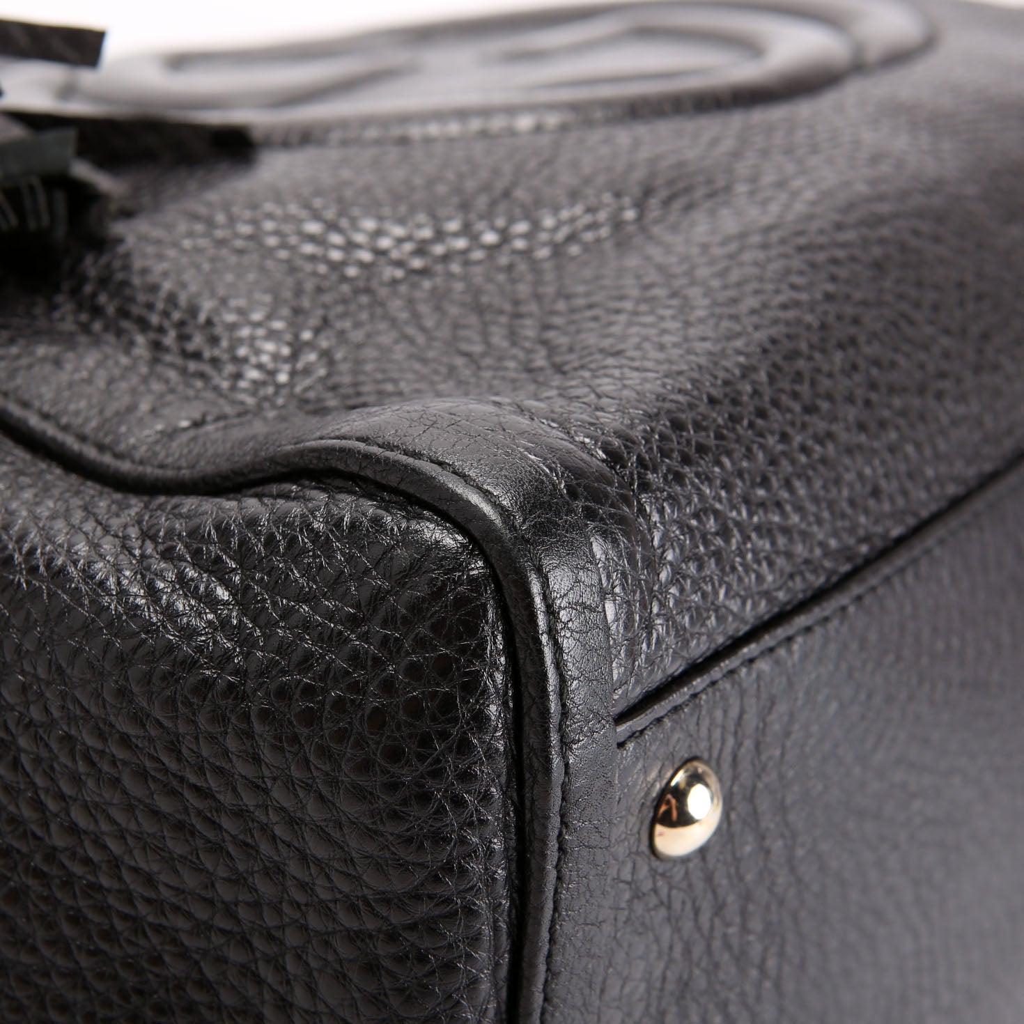 282309 Soho Leather Hobo Medium Black