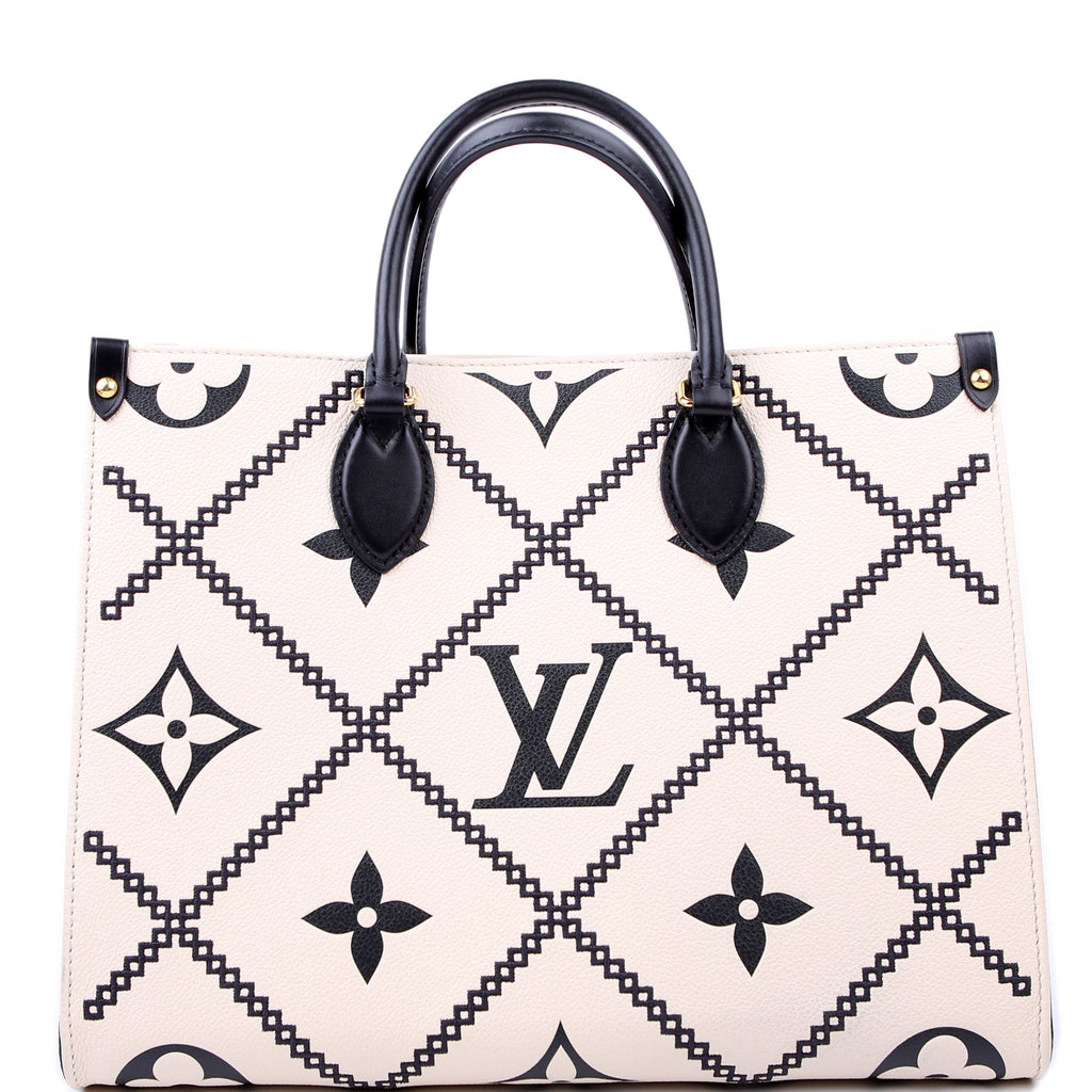 ONTHEGO MM Empreinte Broderies White/Black