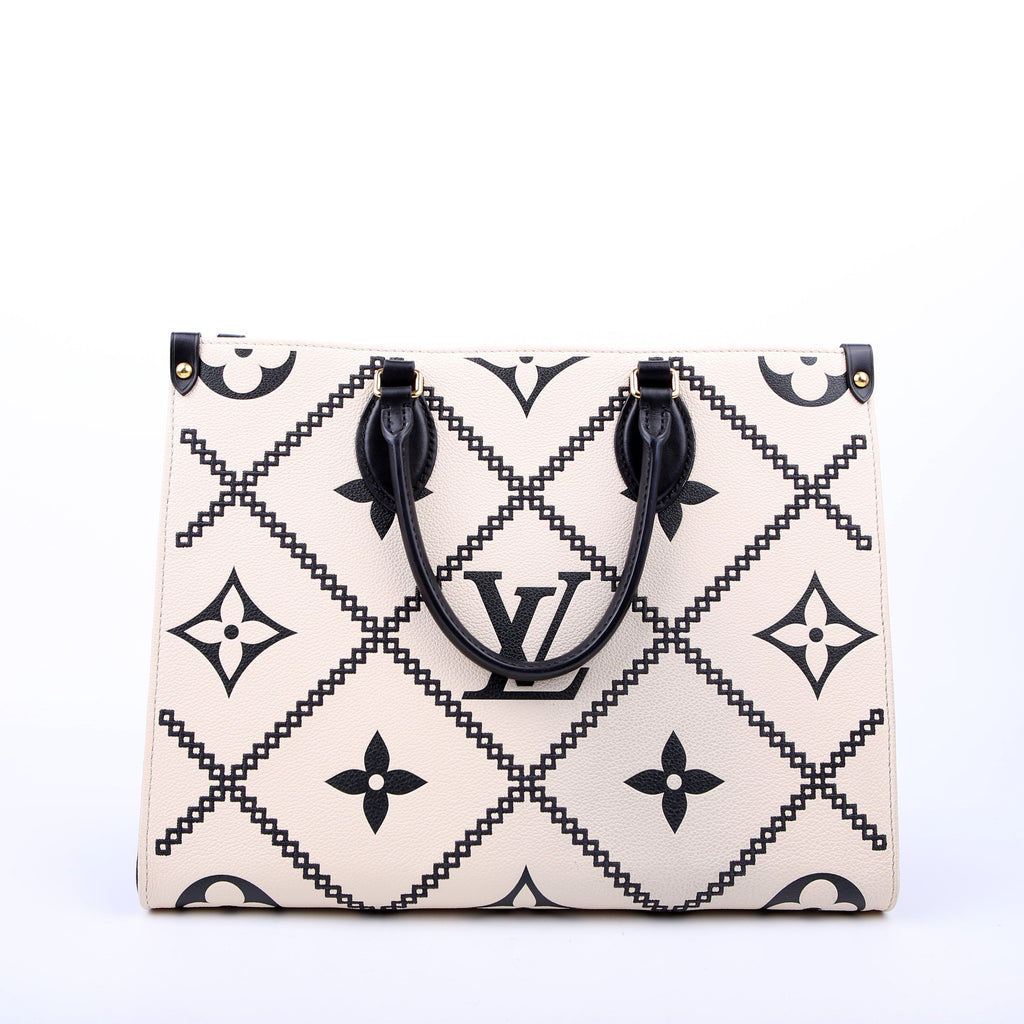 ONTHEGO MM Empreinte Broderies White/Black