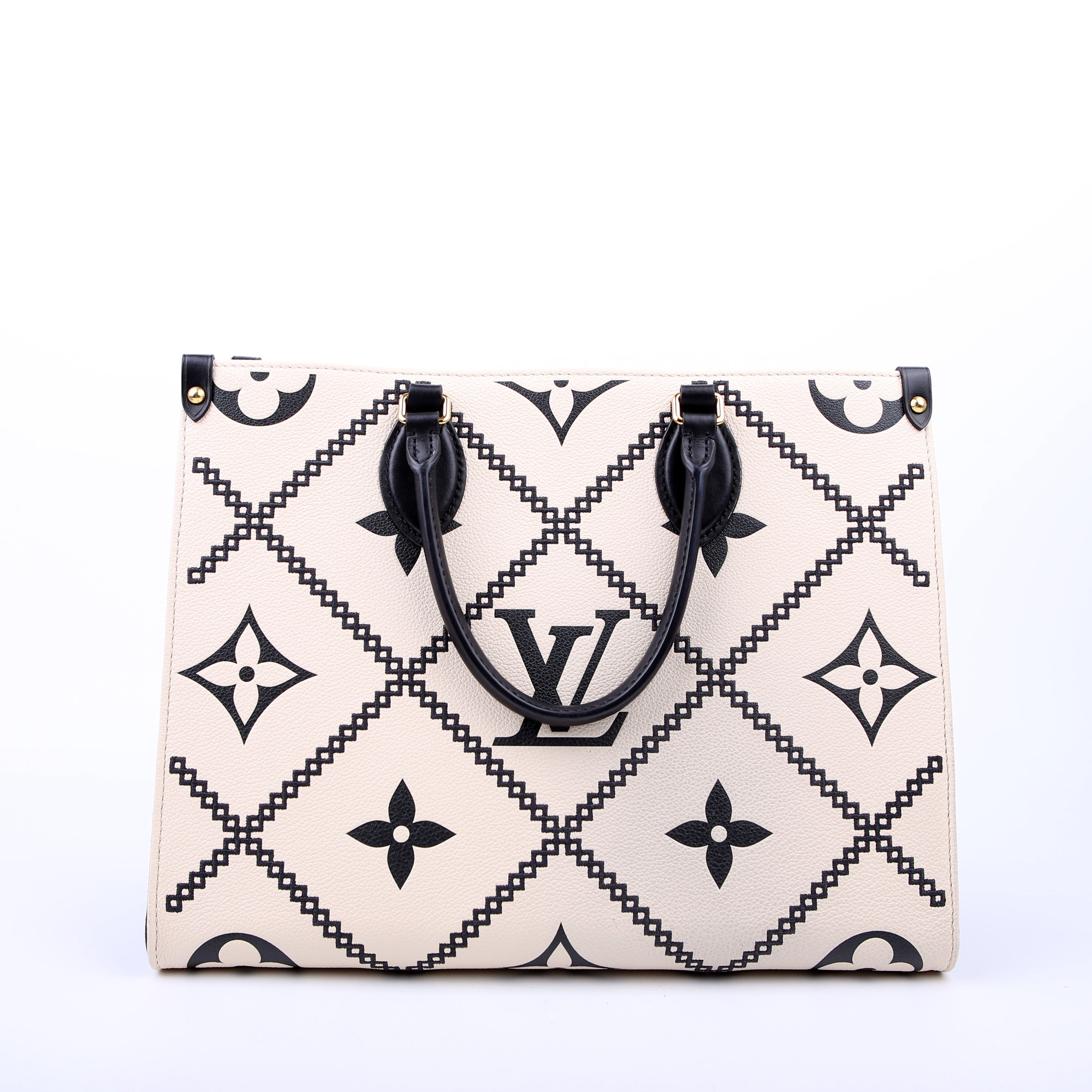 ONTHEGO MM Empreinte Broderies White/Black