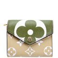 Zoe Wallet Giant Monogram Green/Tan