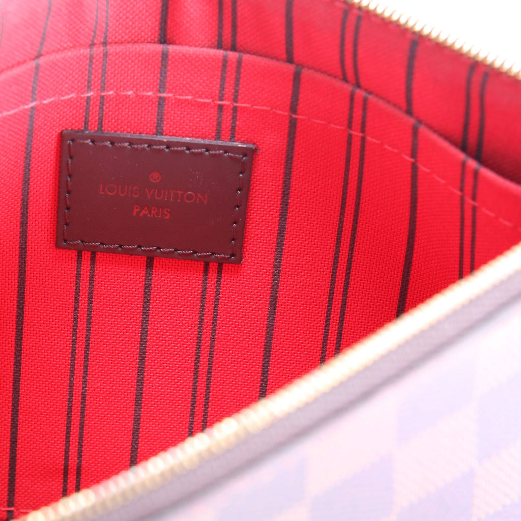 Pochette Only Damier Ebene Neverfull Red